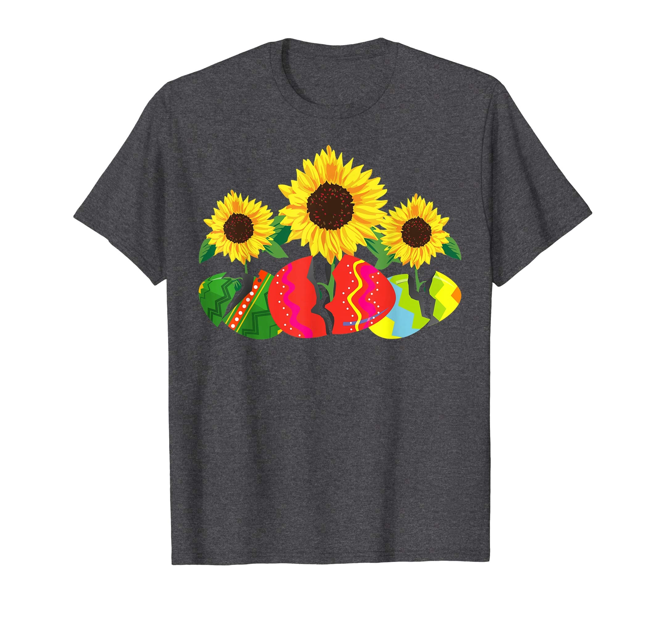 Hippie Sunflower In Easter Eggs Funny Easter Tshirt Gifts