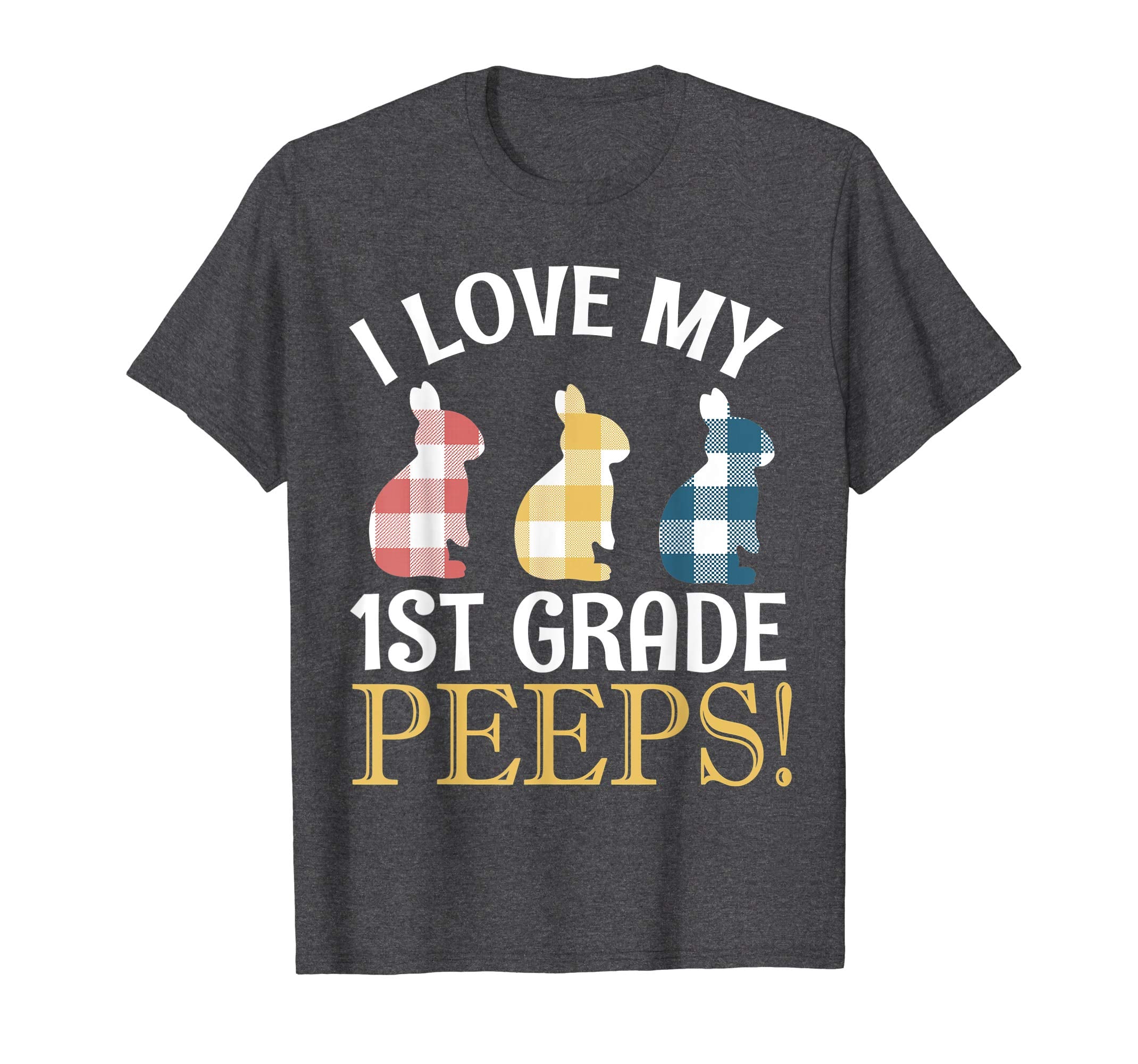 I Love My 1ST Grade Peeps Bunnies Vintage Retro Easter Shirt