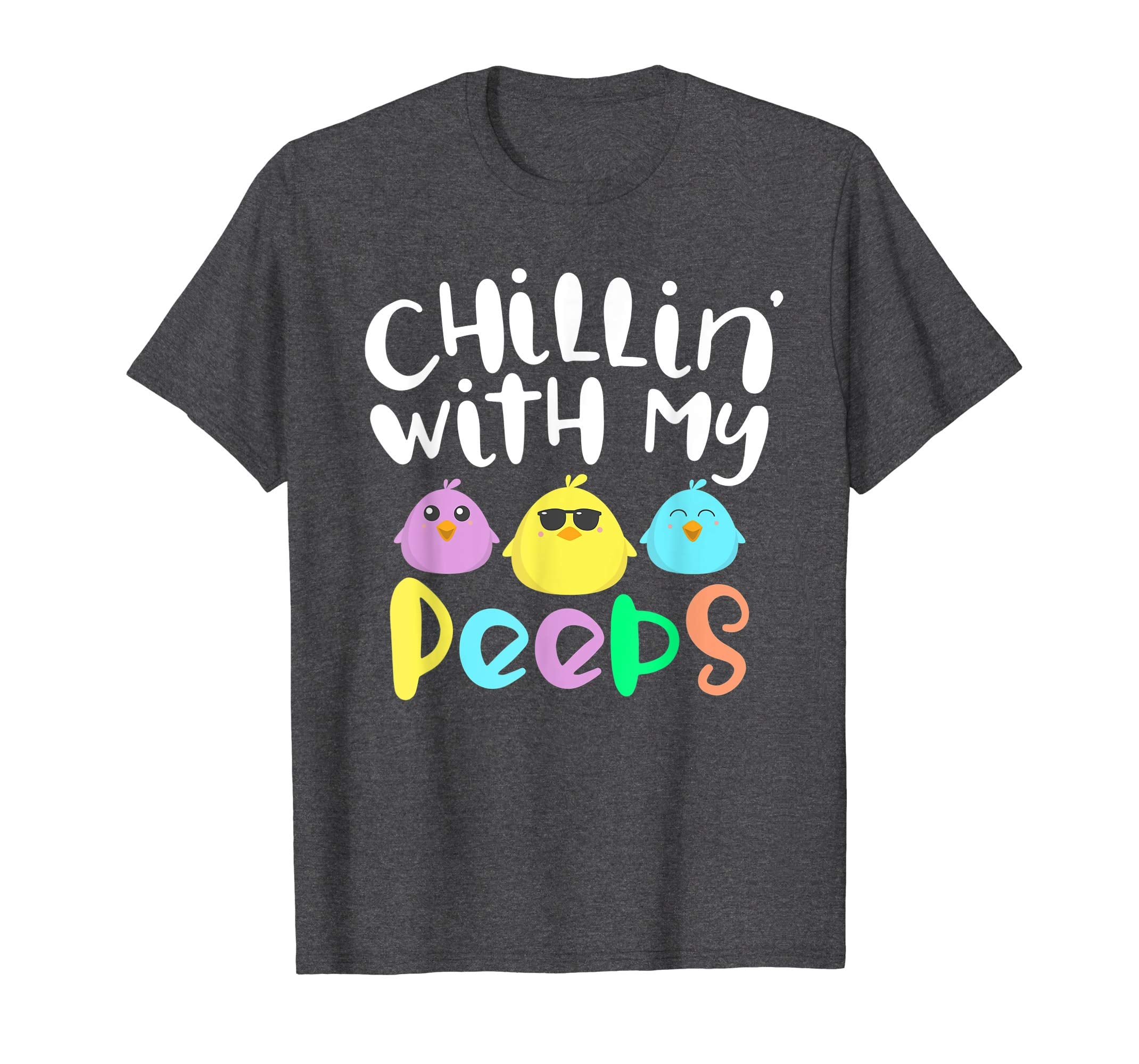 Chillin With My Peeps Happy Easter Kids Boys Girls T Shirt