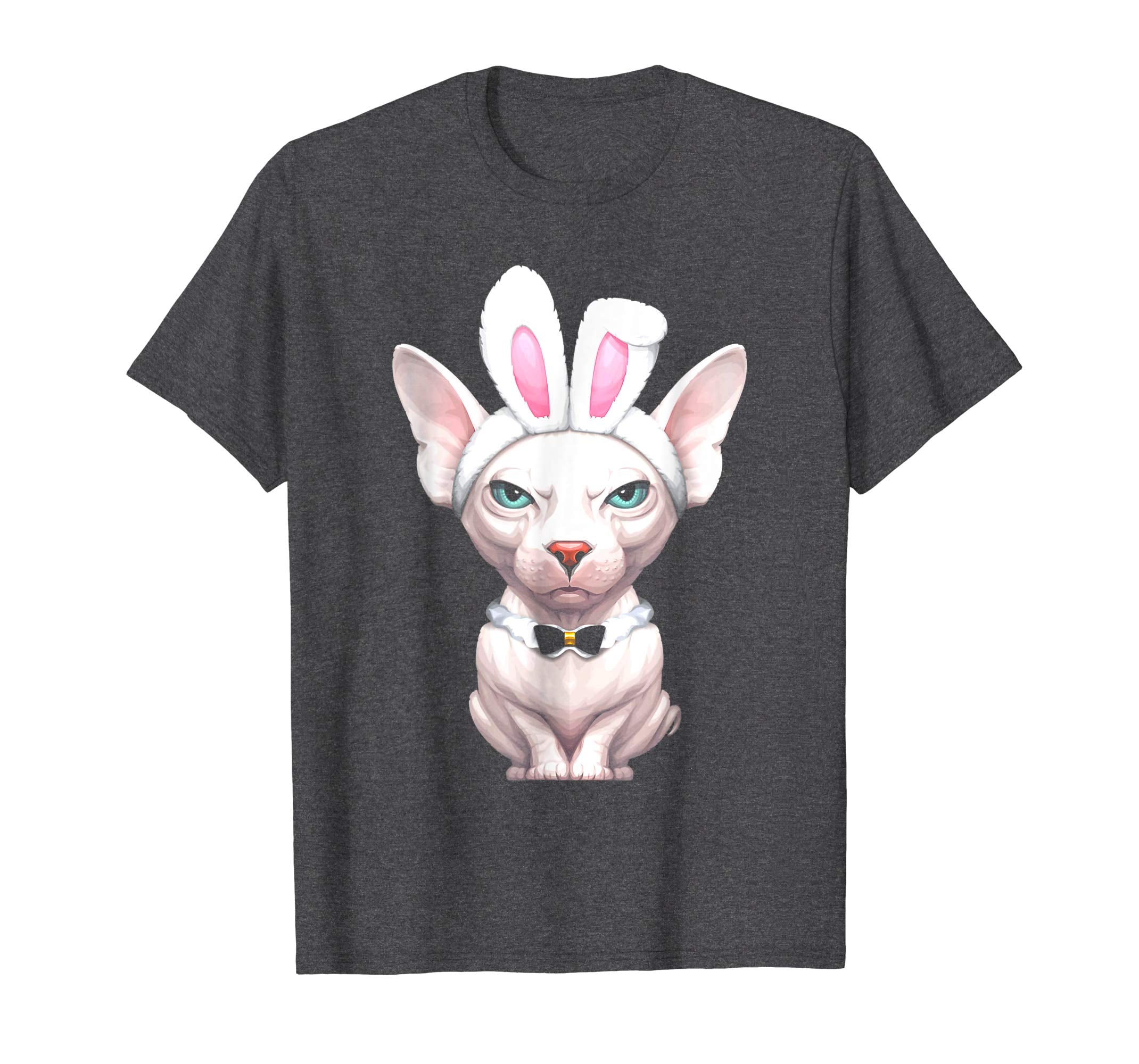 White Sphynx Cat in the Easter Bunny Costume T-Shirt