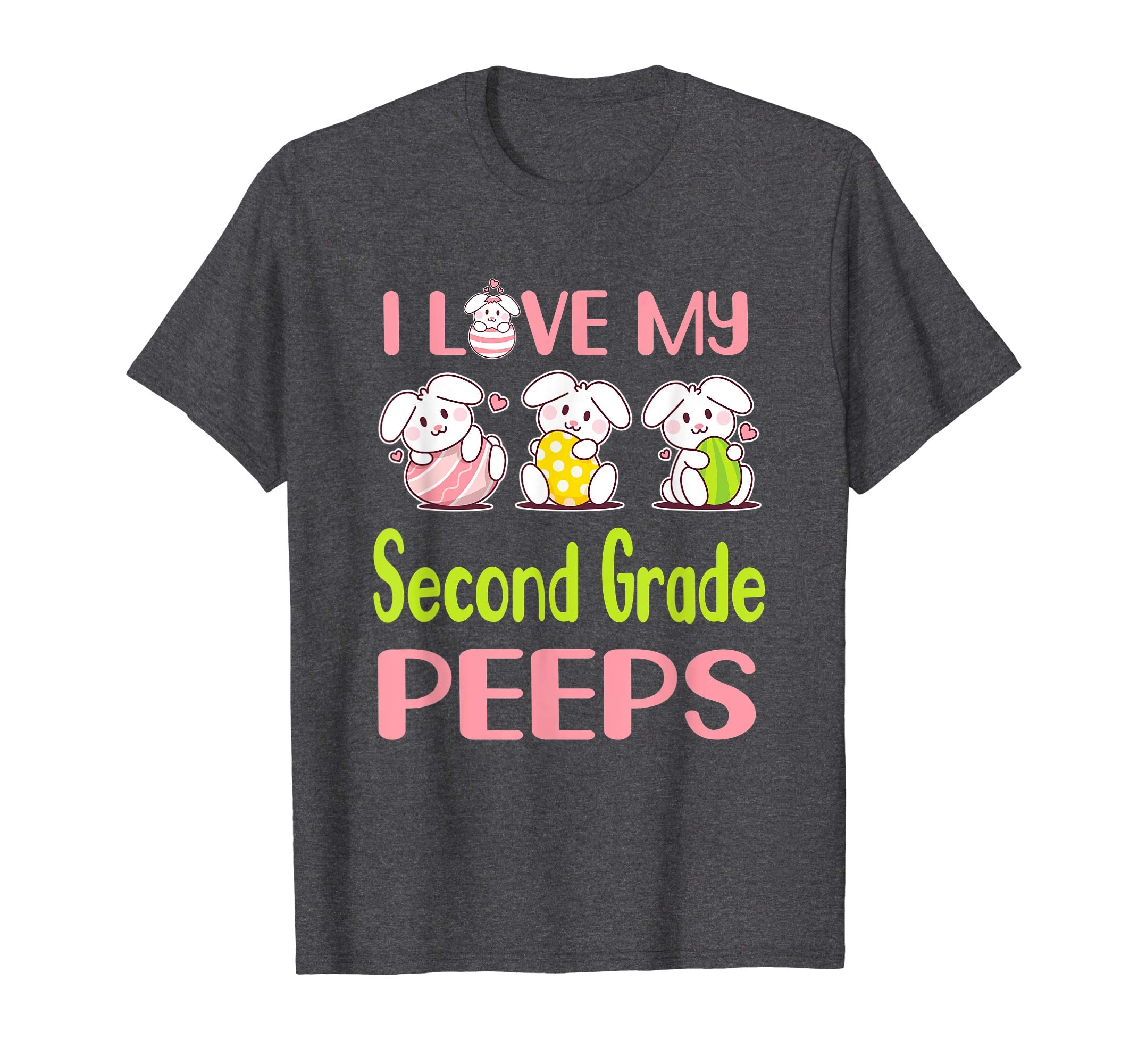 I Love My Second Grade Peeps Happy Easter Teacher Shirt