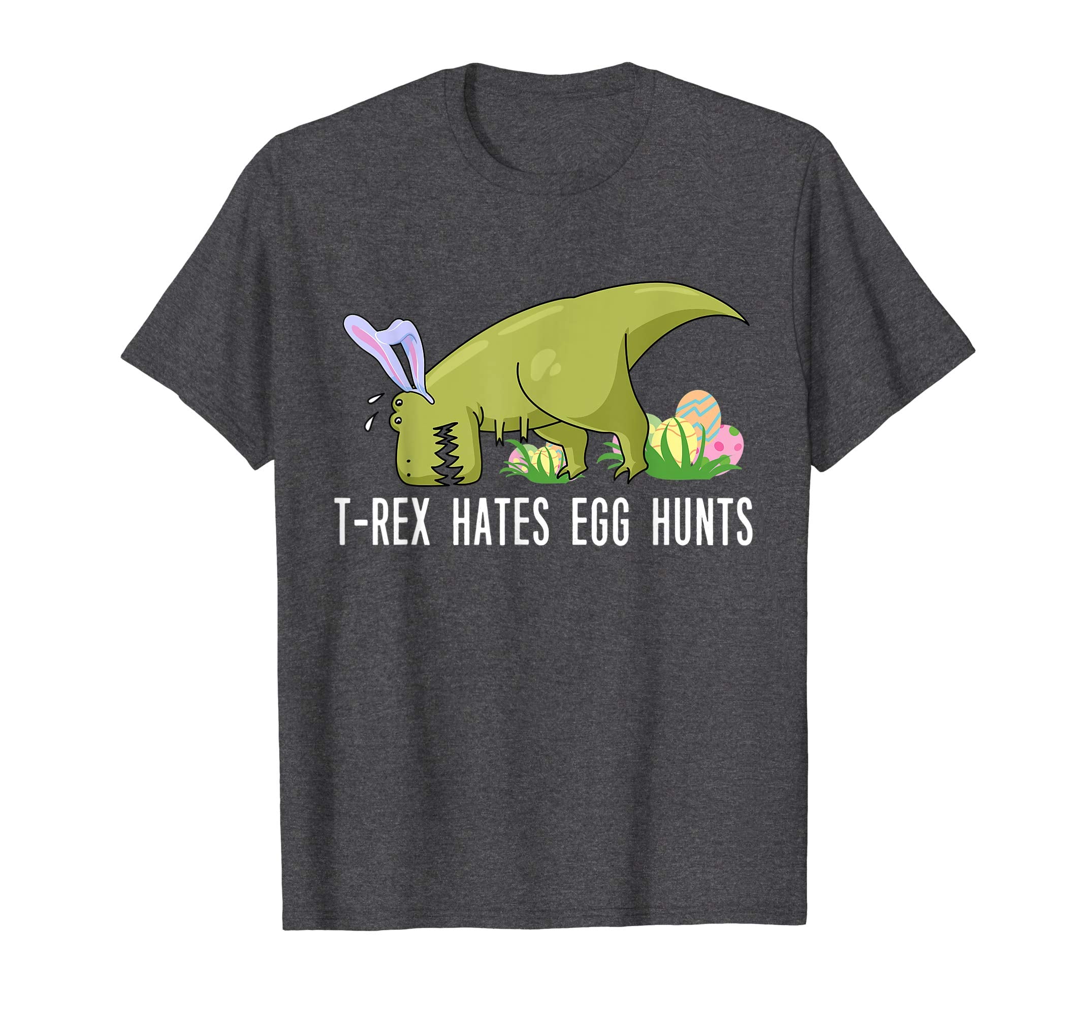 Funny Dinosaur Easter Bunny T Shirt T-Rex Gift for Boy Girl