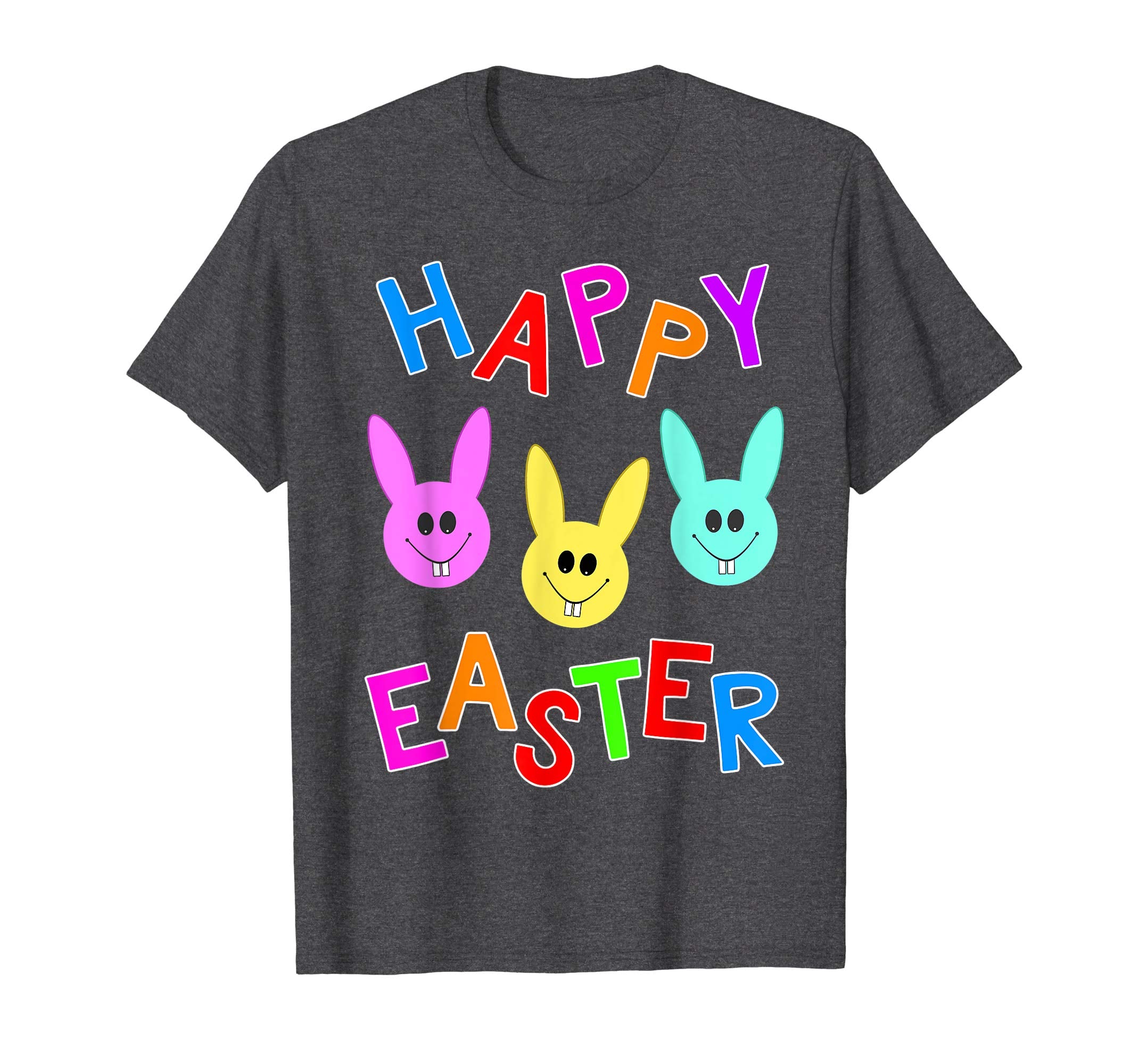 Happy Easter T shirt Cute Bunnies Colorful Bunny Boys Girls
