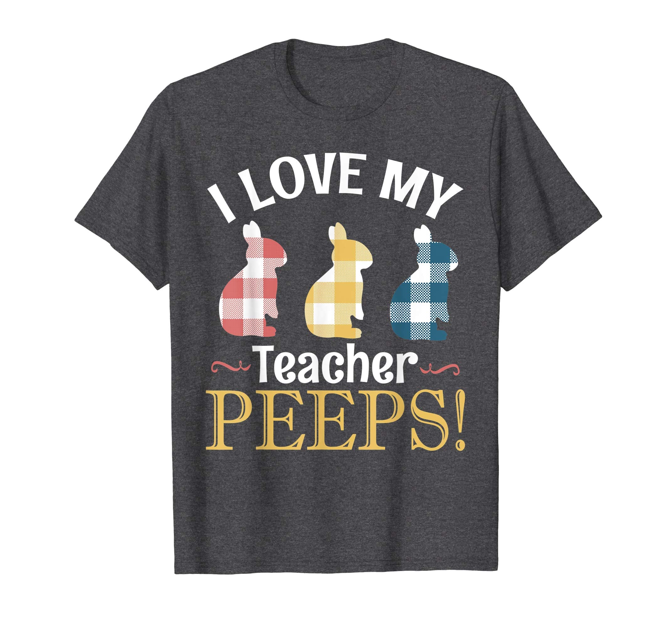 I Love My Teacher Peeps Bunnies Vintage Retro Easter Shirt