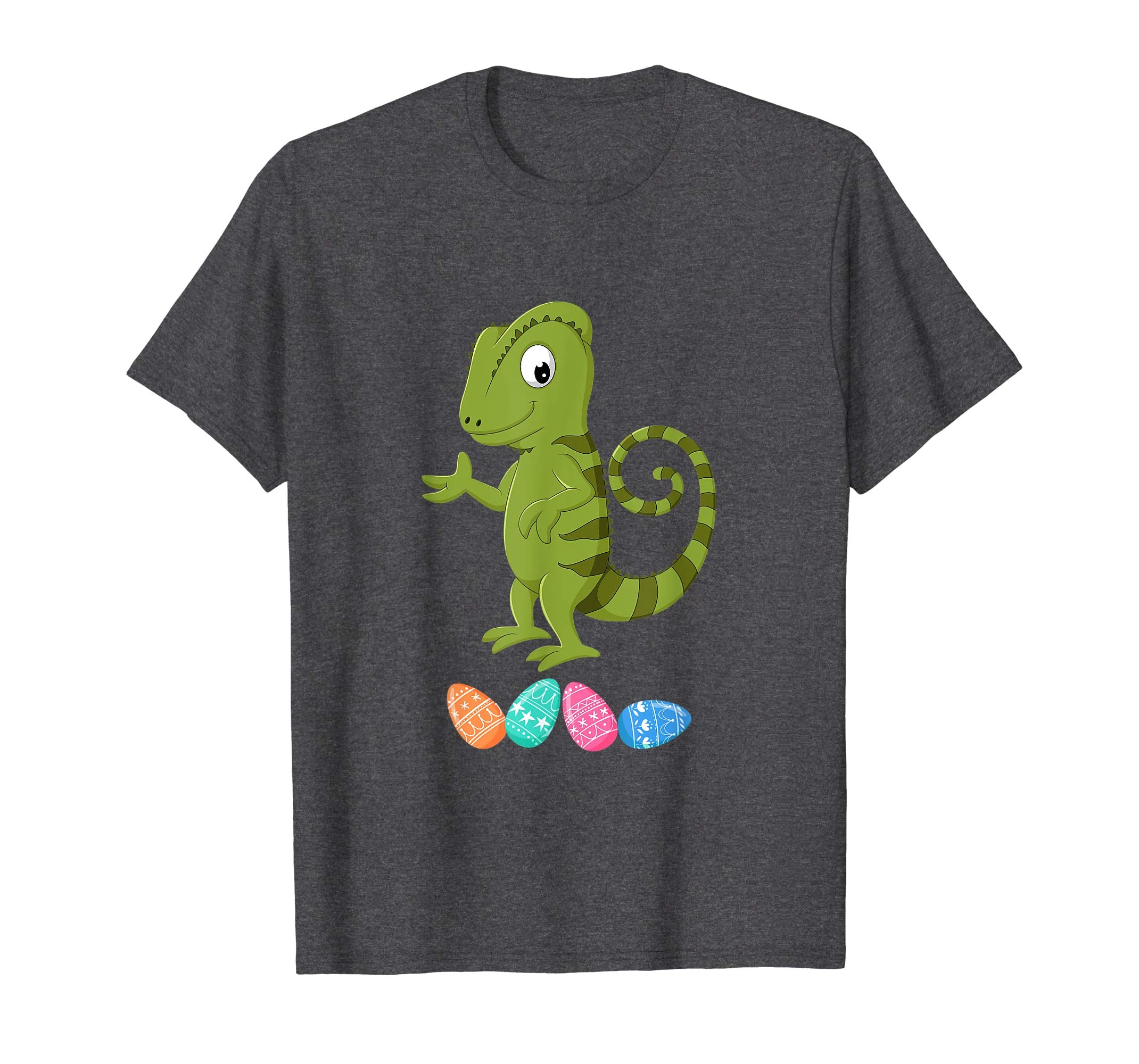 Funny Easter Chameleon With Bunny Ears And Eggs T Shirt