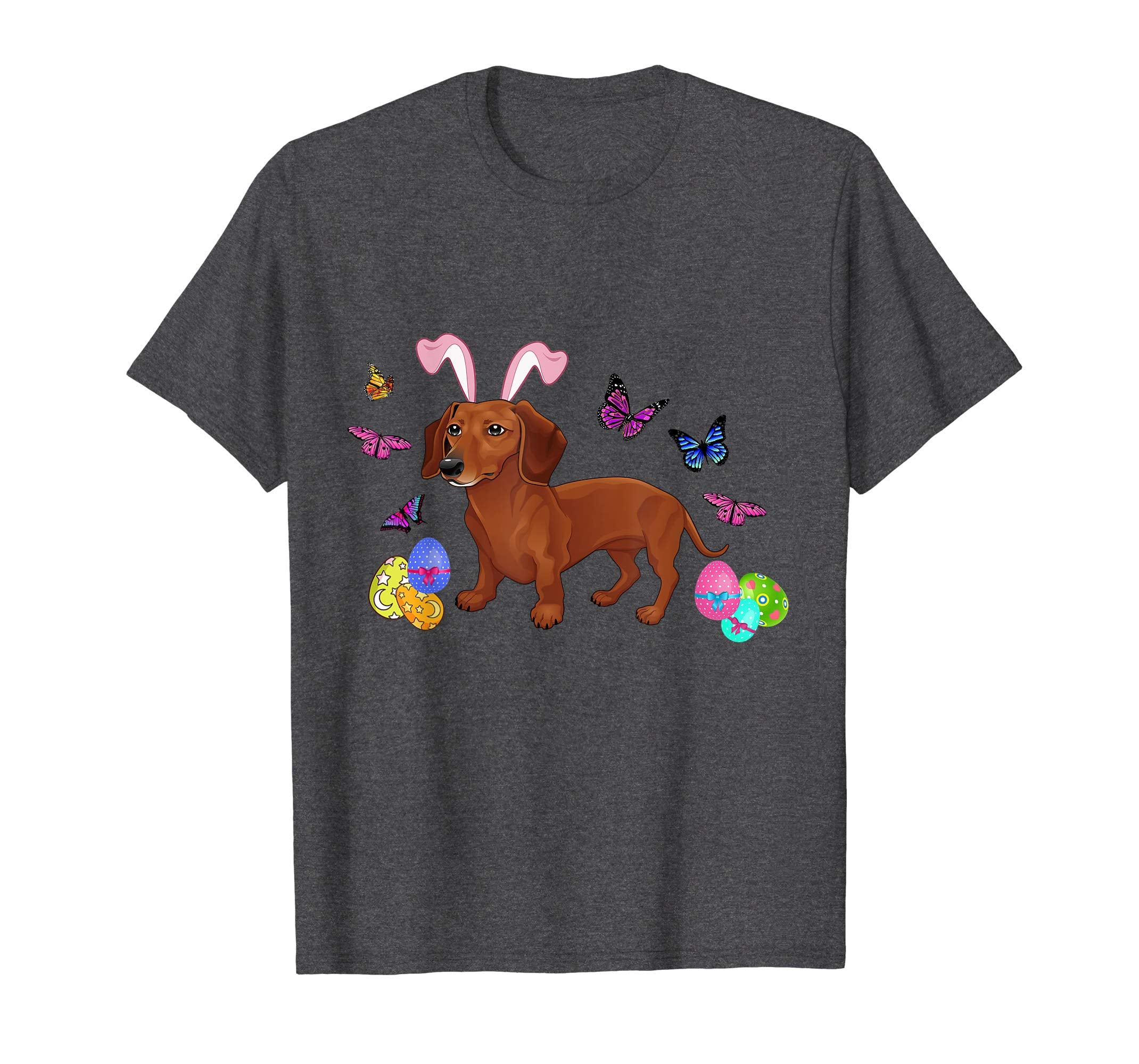 Dachshund Bunny Rabbit Happy Easter Day T-Shirt