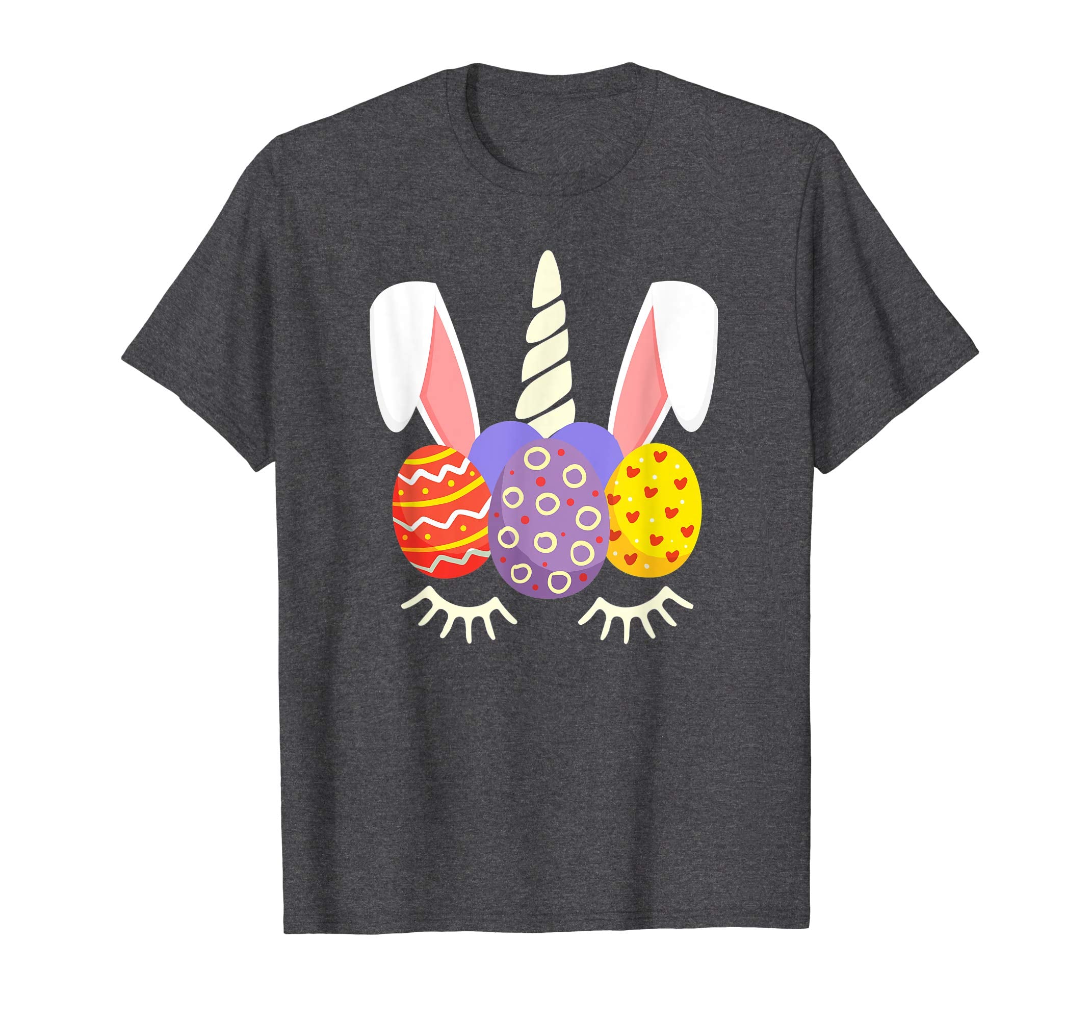 Unicorn Bunny Egg Hunt Happy Easter Kids Boys Girls T Shirt