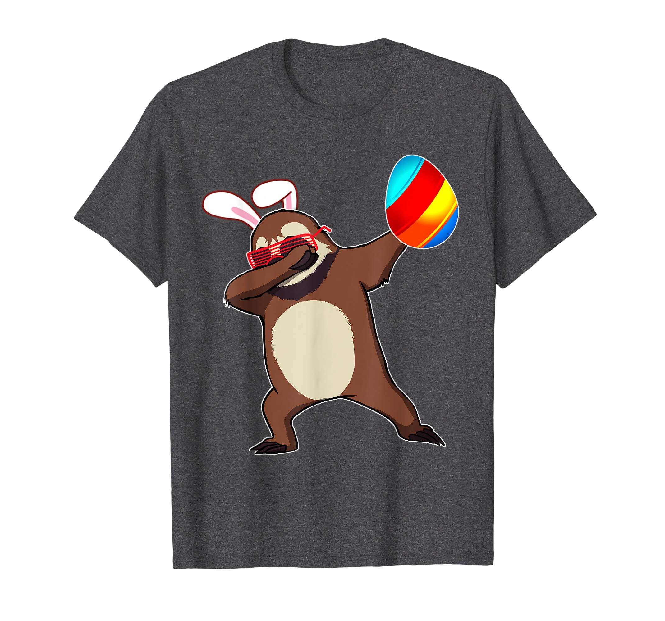Easter Bunny Dabbing Sloth Tshirt Egg Ears Animal Gift