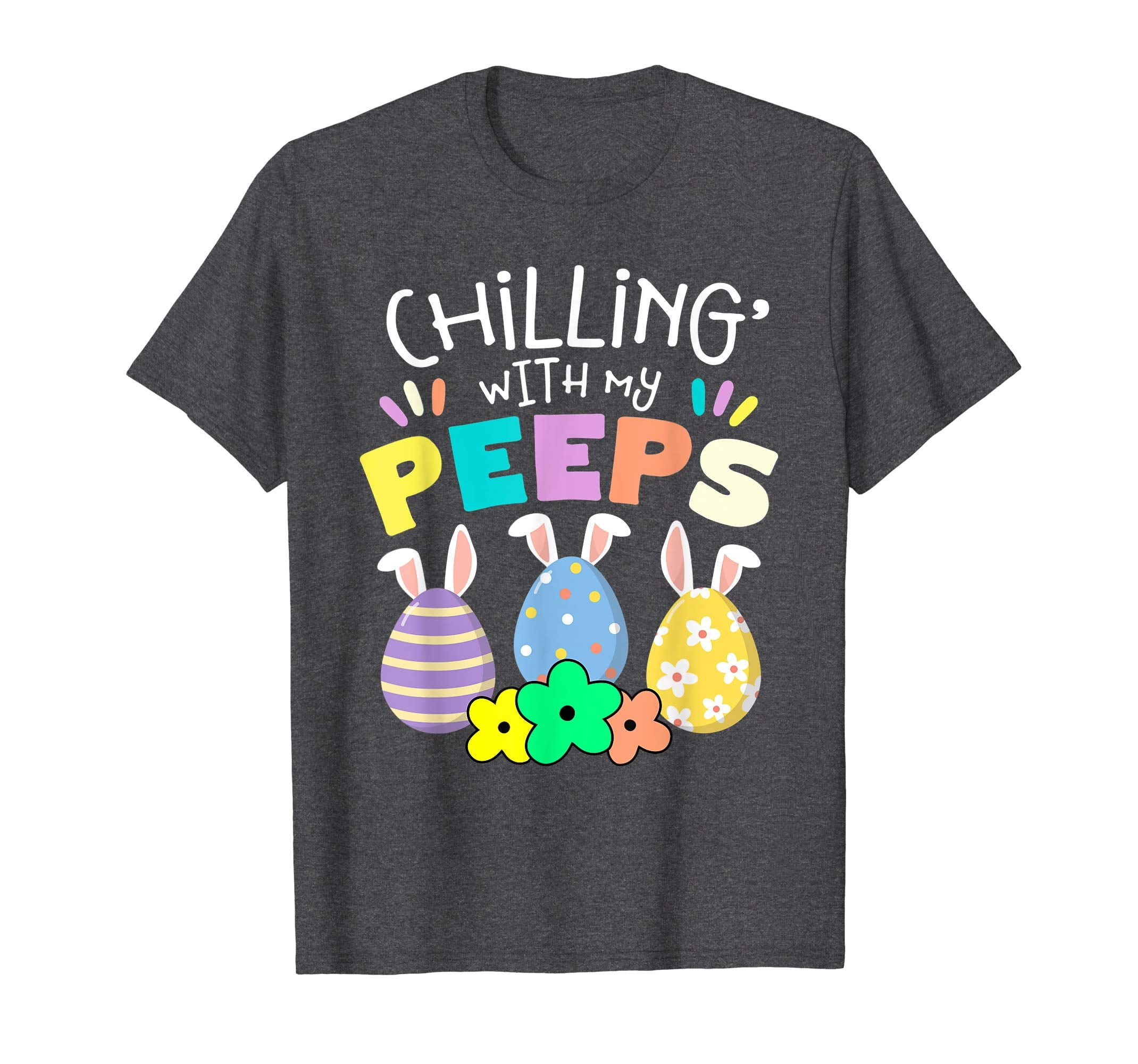 Chillin With My Peeps Happy Easter Kids Boys Girls T Shirt