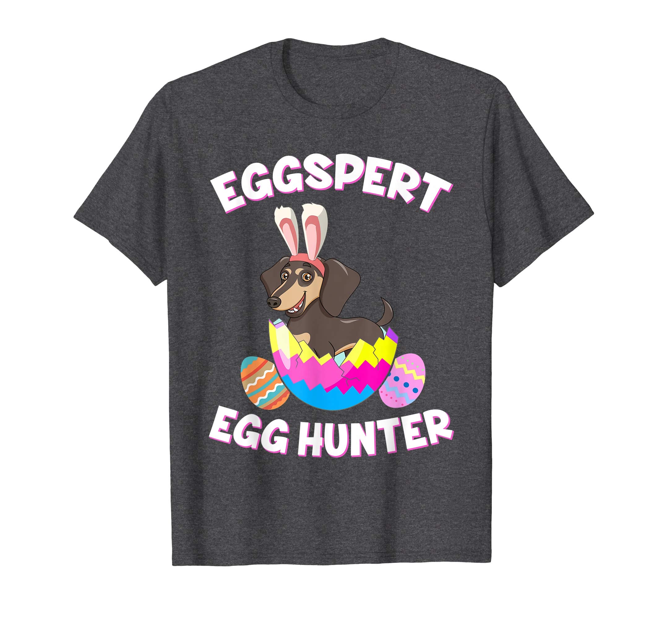 Eggspert Egg Hunter Easter Funny Dachshund T Shirt