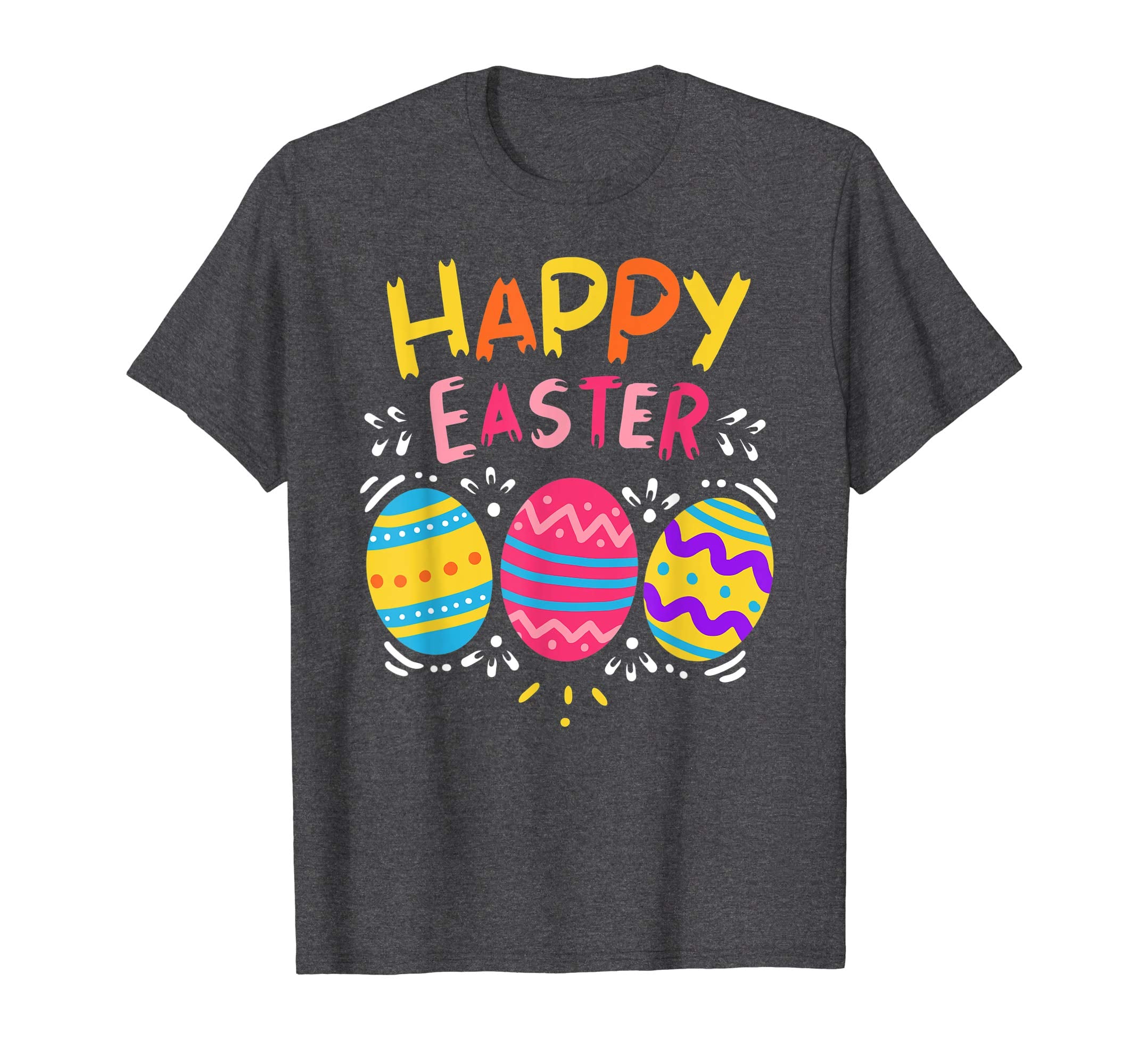 Happy Easter Day T-Shirt Colorful Dye Egg Hunting Cute Shirt