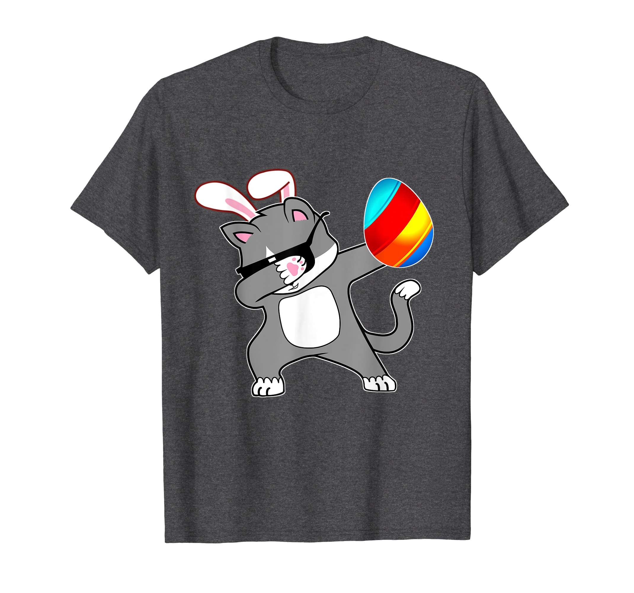Easter Bunny Dabbing Kitty Cat Tshirt Egg Ears Animal Gift