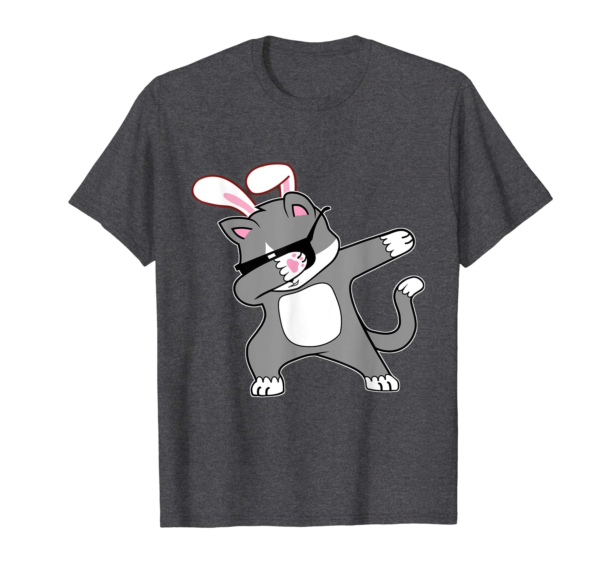 Easter Bunny Dabbing Cat Tshirt Rabbit Ears Animal Gift