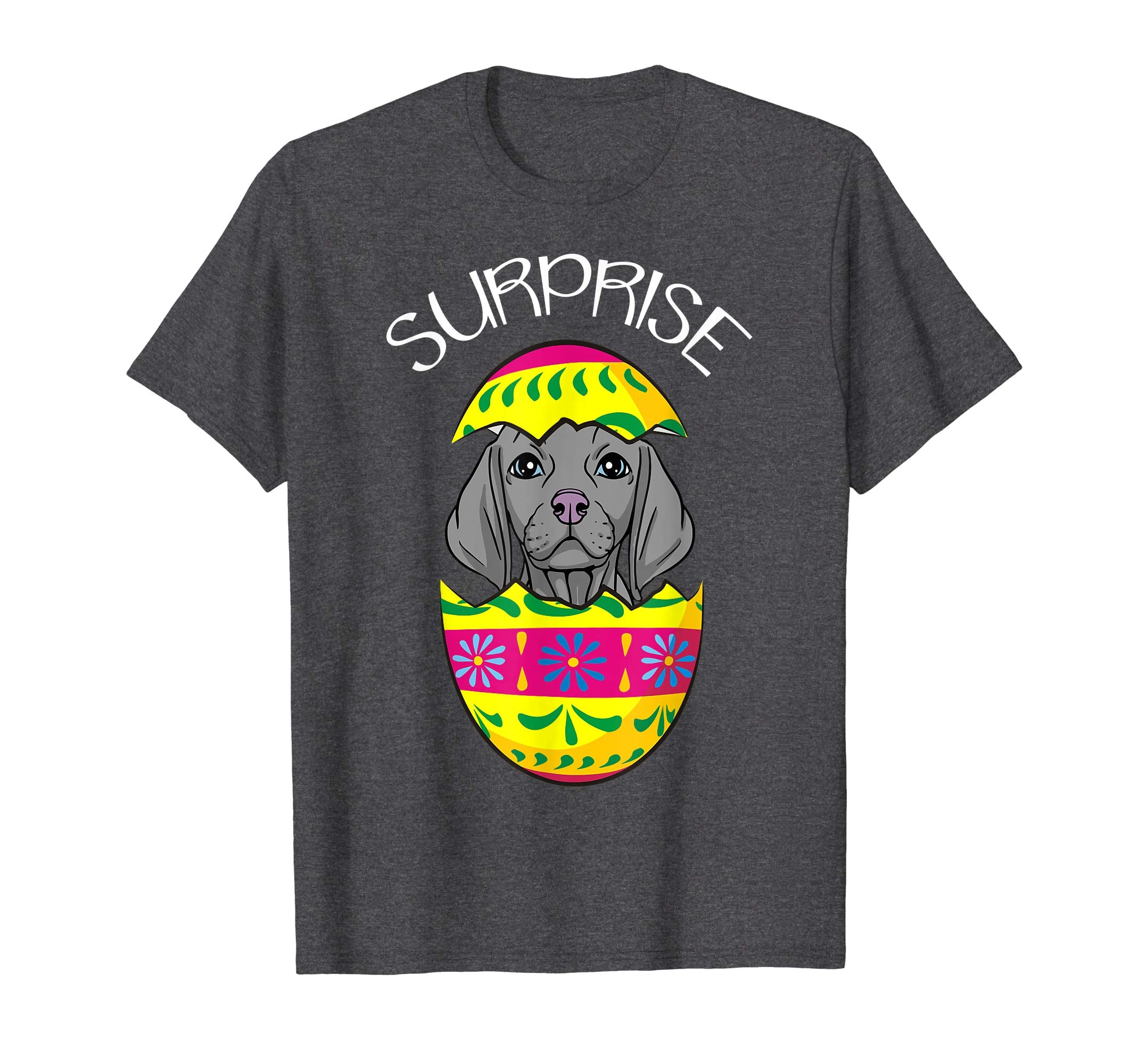 Funny Cute Puppy Weimaraner Hatches Easter Egg Easter Shirt