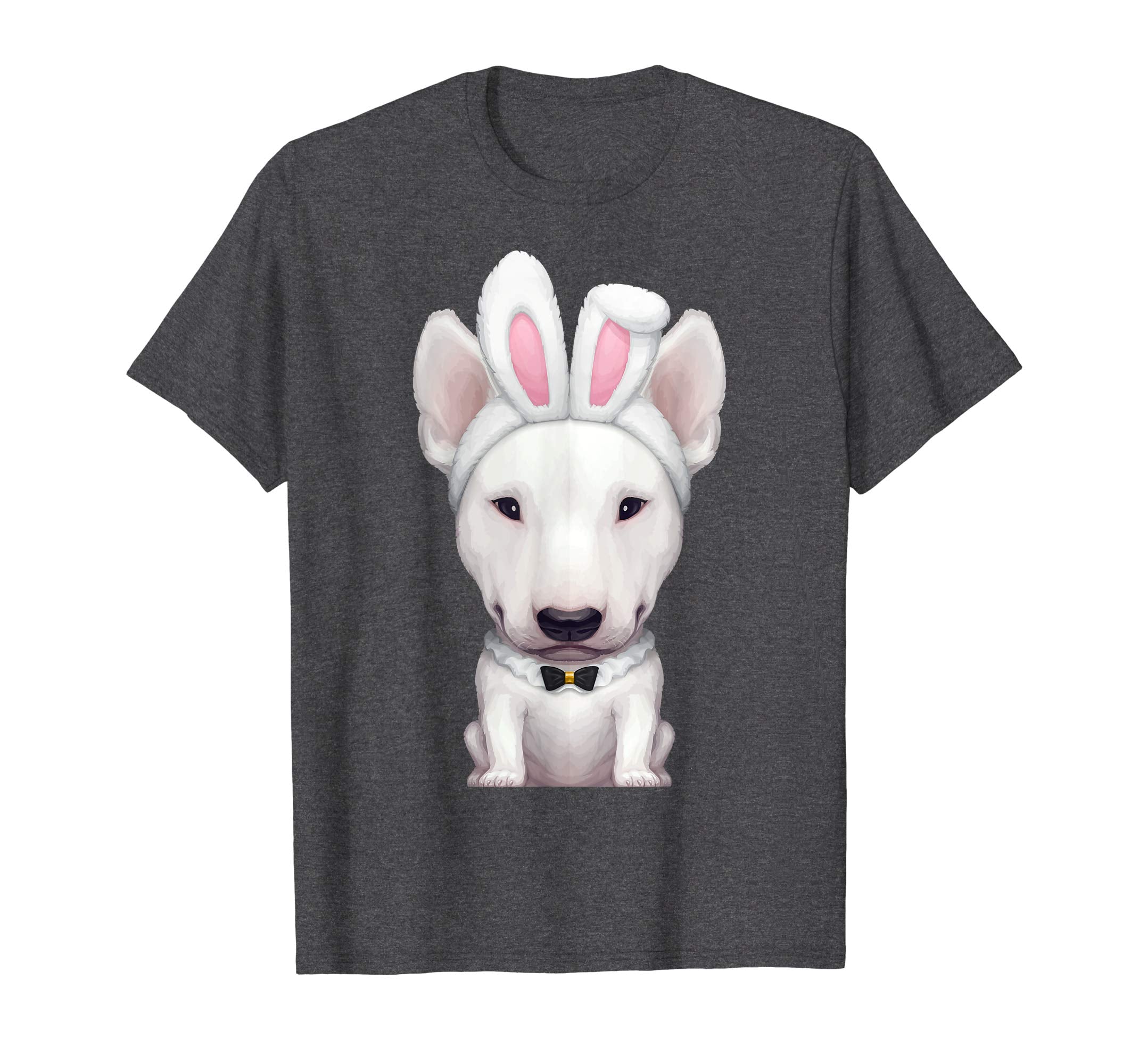 White English Bull Terrier in Easter Bunny Costume T-Shirt