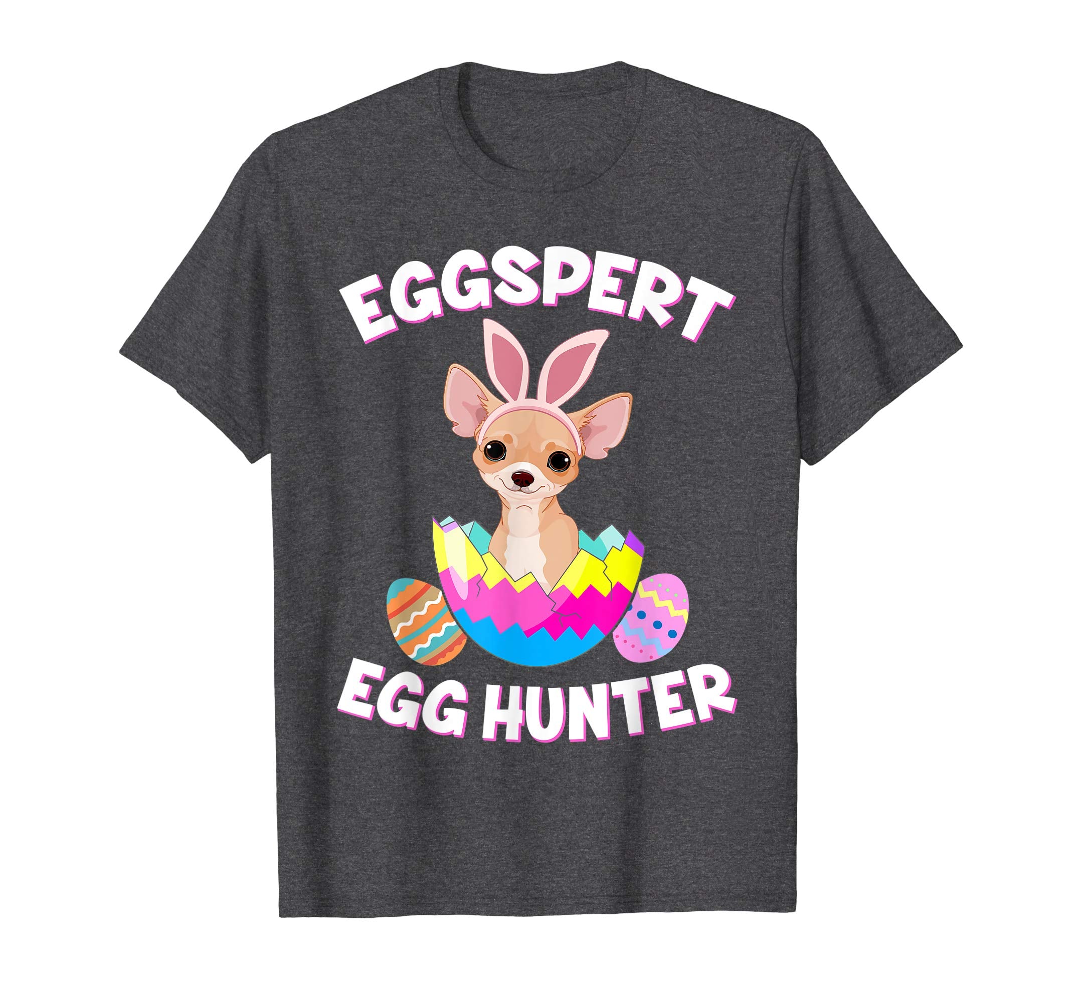 Eggspert Egg Hunter Easter Funny Chihuahua T Shirt