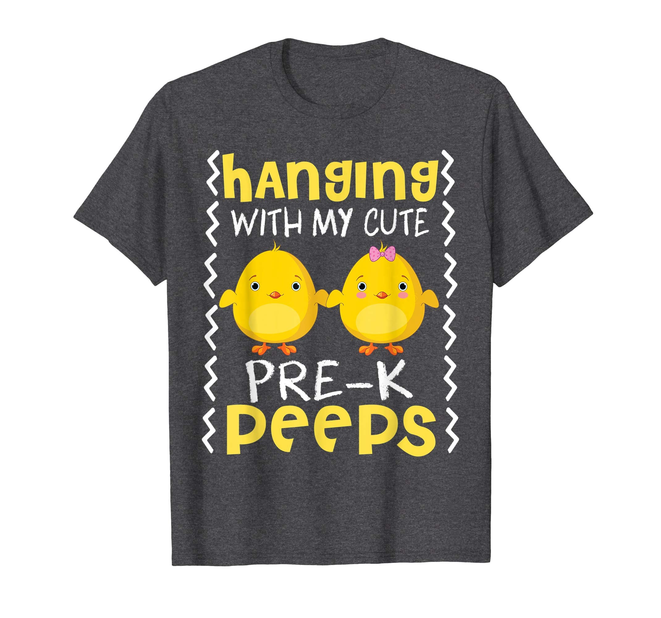 Hanging With My Cute Pre-k Peeps Teacher Easter Day Shirt