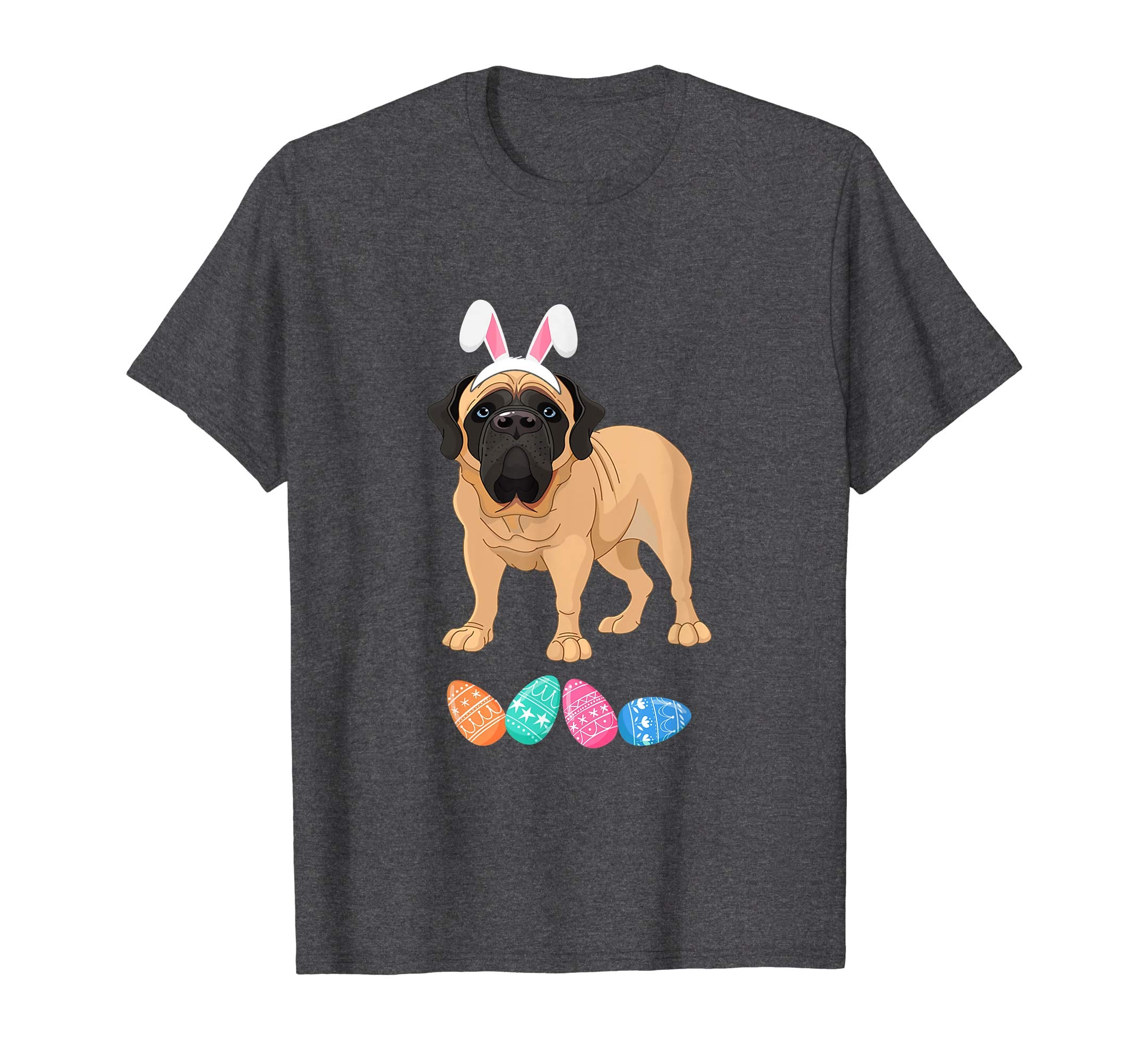 Funny Easter English Mastiff With Bunny Ears And Eggs T Shir
