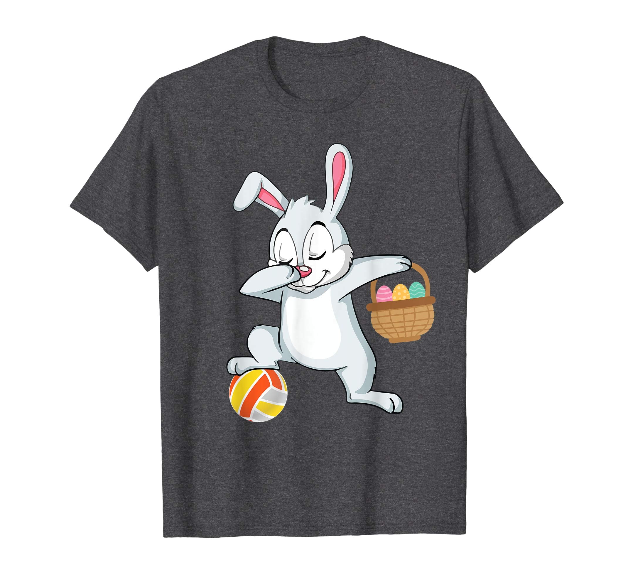 Bunny Rabbit &amp; Easter Eggs Dabbing Playing Volleyball Shirt