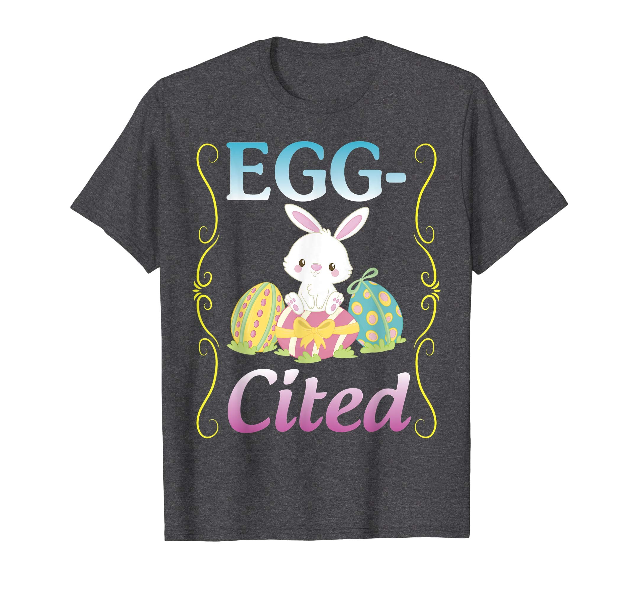 Bunny Rabbit Playing Easter Eggs Shirt Eggcited Excellent