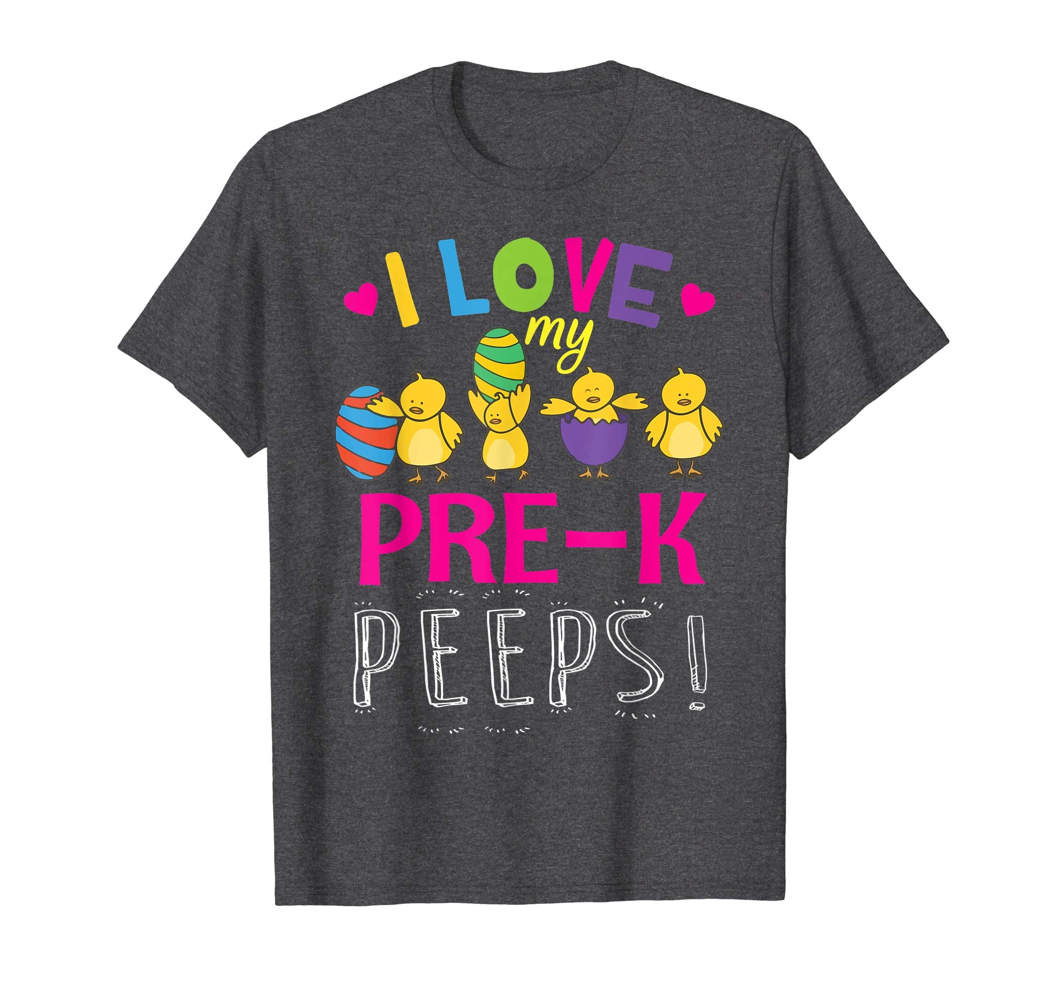 Hearts Chicks Easter Eggs I Love My Pre-k Peeps Shirt