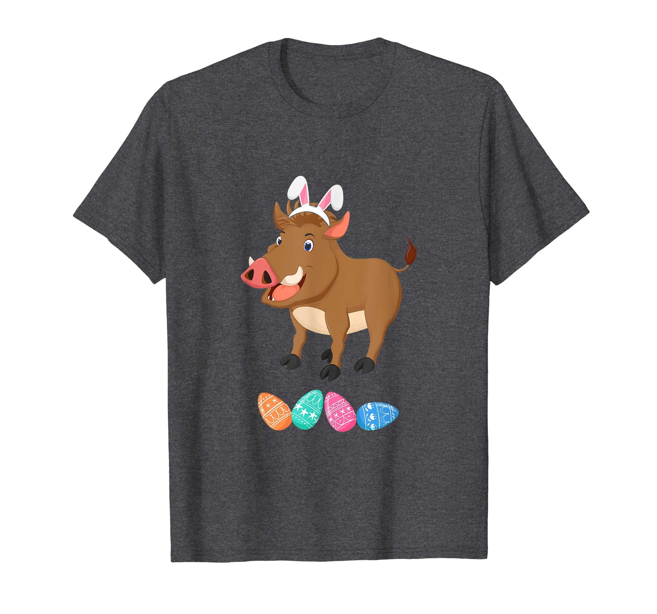 Funny Easter Boar With Bunny Ears And Eggs T Shirt