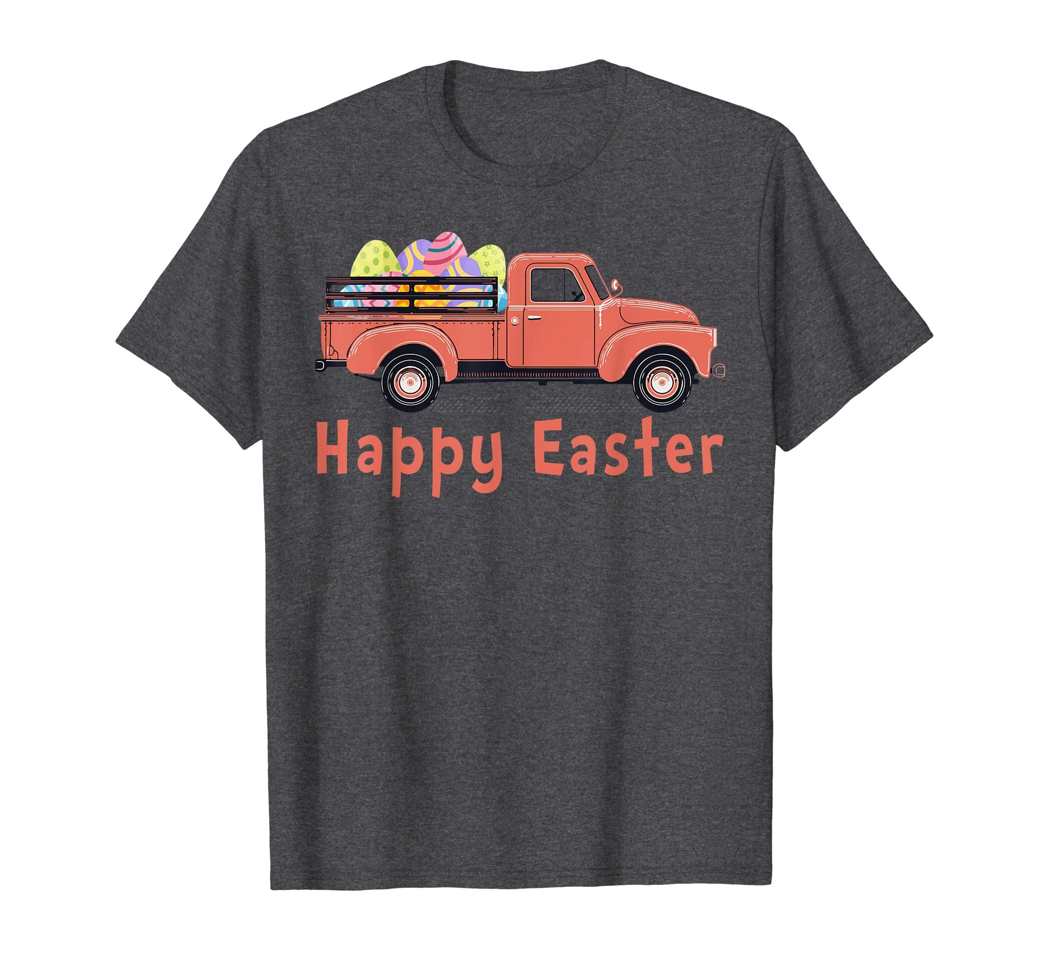 Cute Farm Truck With Easter Eggs-Happy Easter T-Shirt