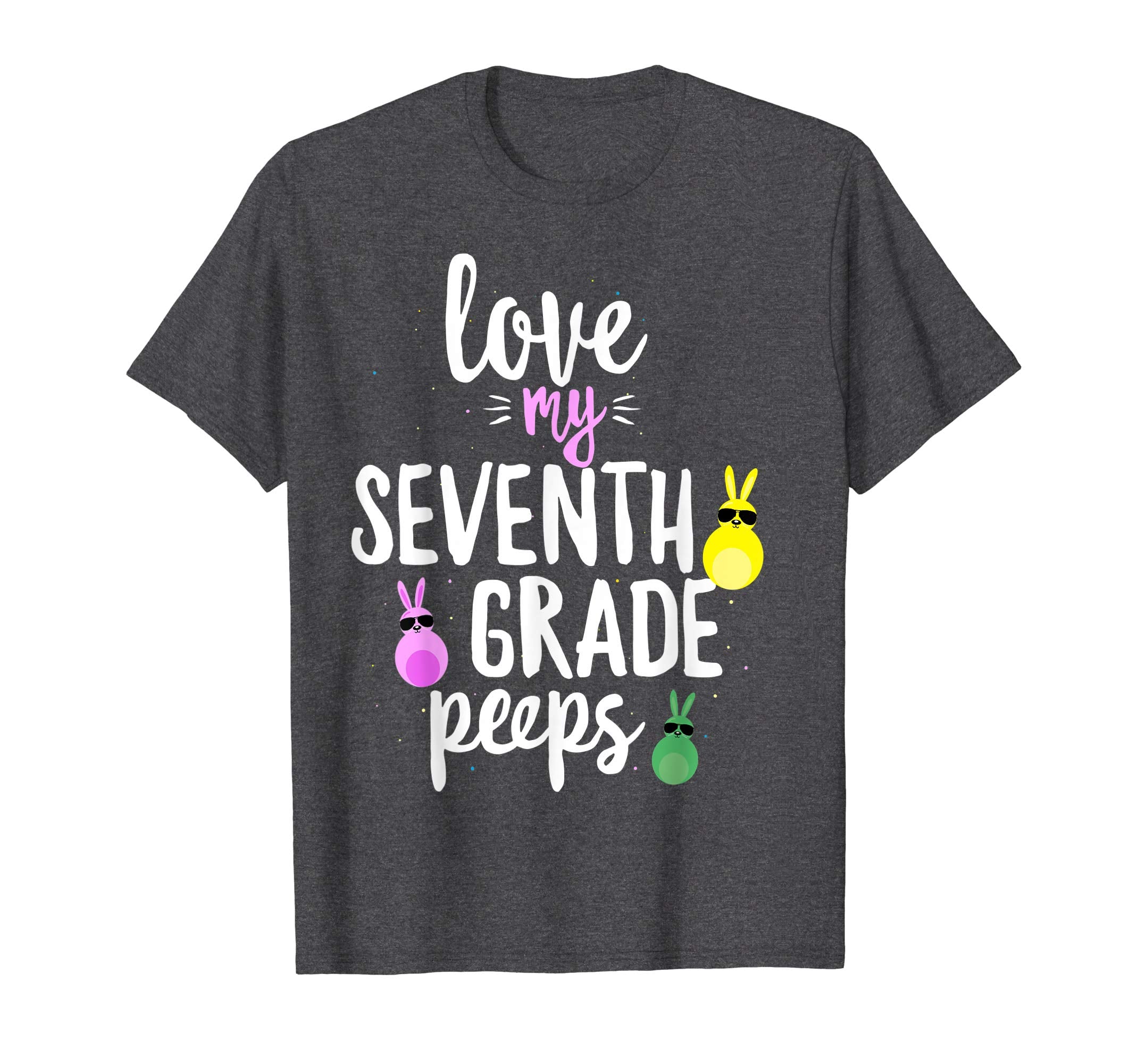 Love My Seventh Grade Peeps Easter Teacher Bunny T-shirt