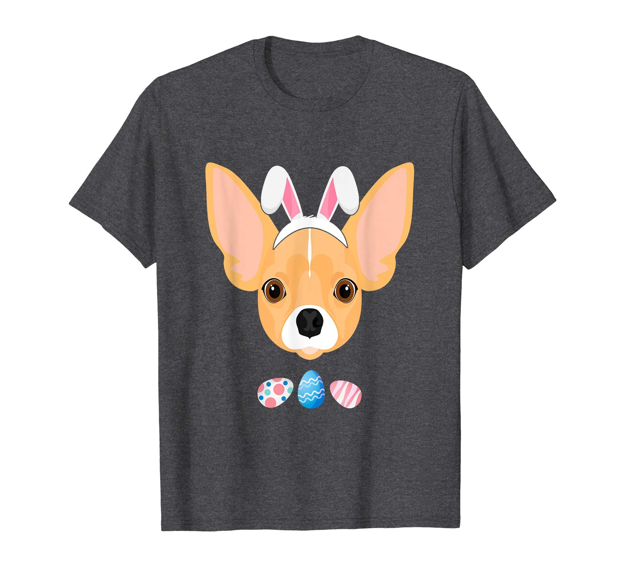 Funny Easter Chihuahua With Bunny Ears And Eggs T Shirt