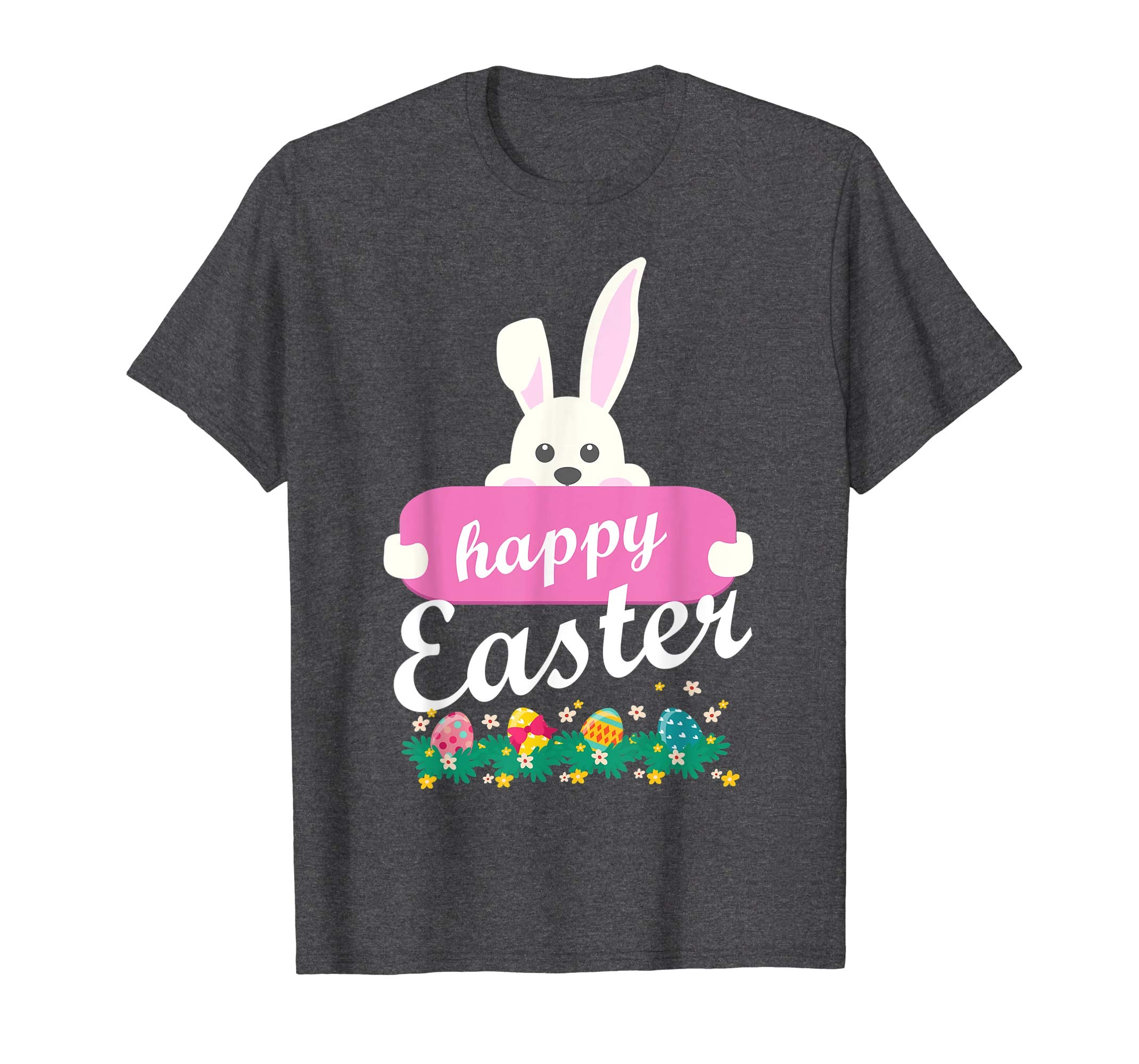 Bunny Rabbit Happy Easter Day Easter Eggs Flowers Shirt