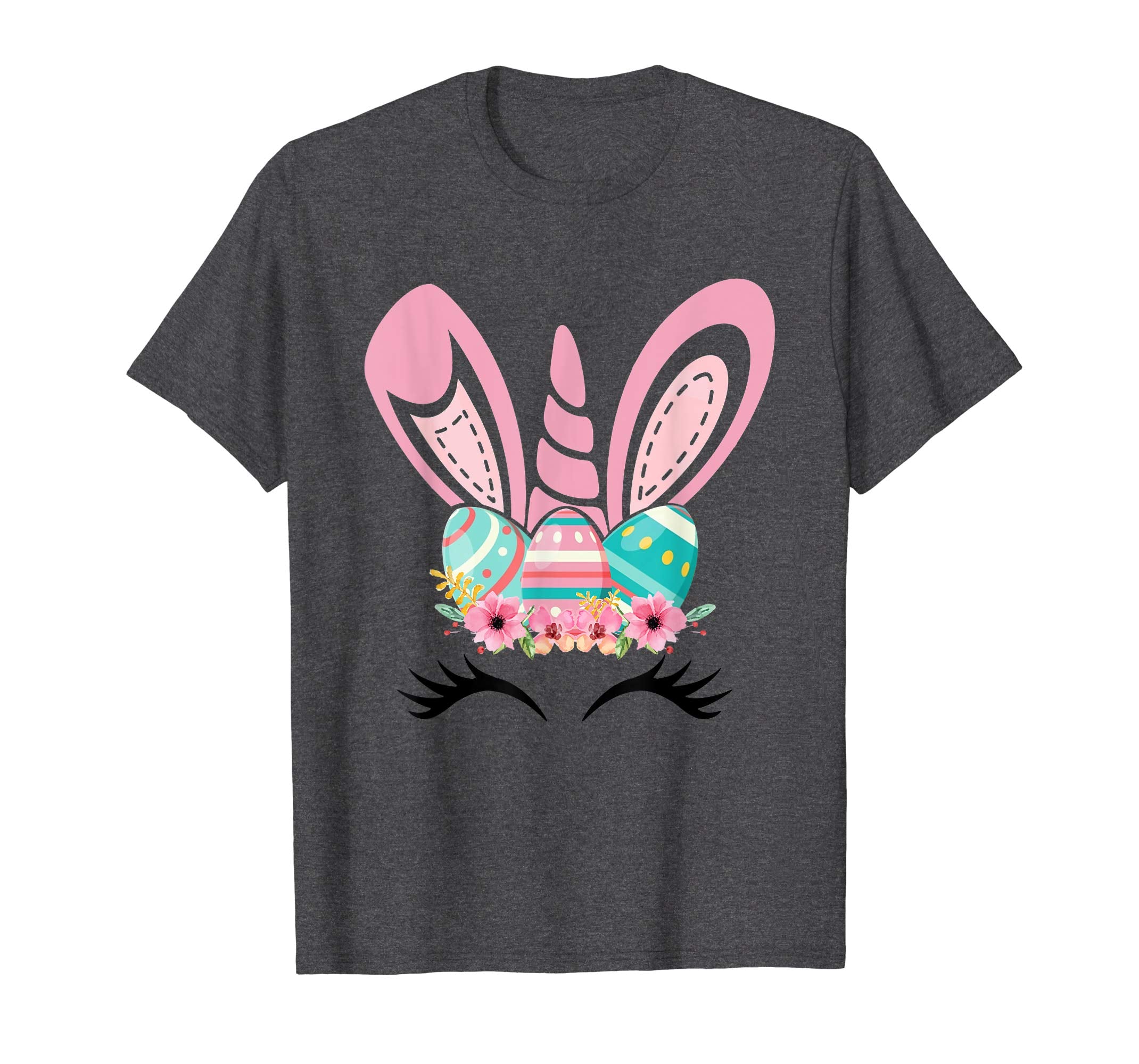 Funny Unicorn With Bunny Rabbit Ears And Egg Easter T-Shirt