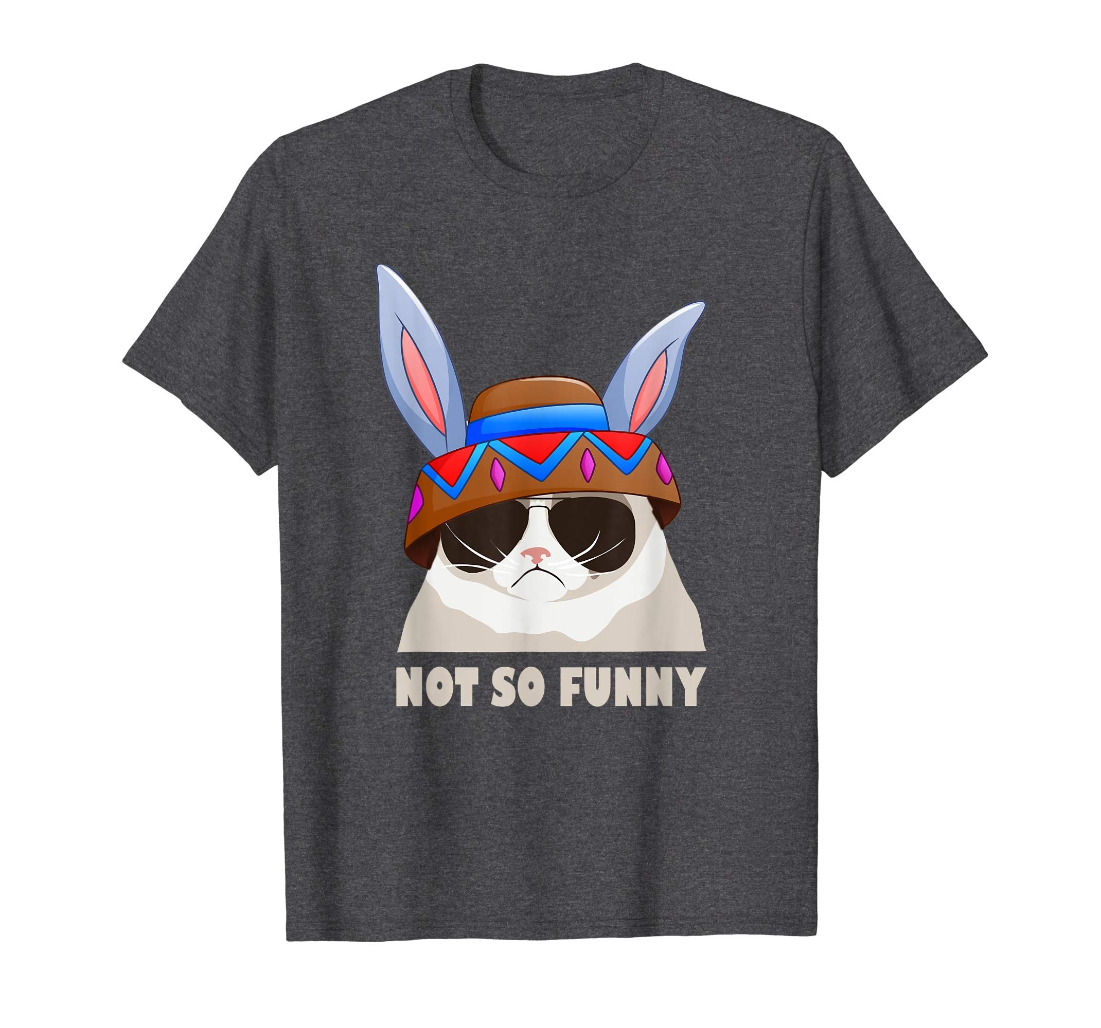 Funny Cat Easter Bunny Nope Spring Graphic T-Shirt