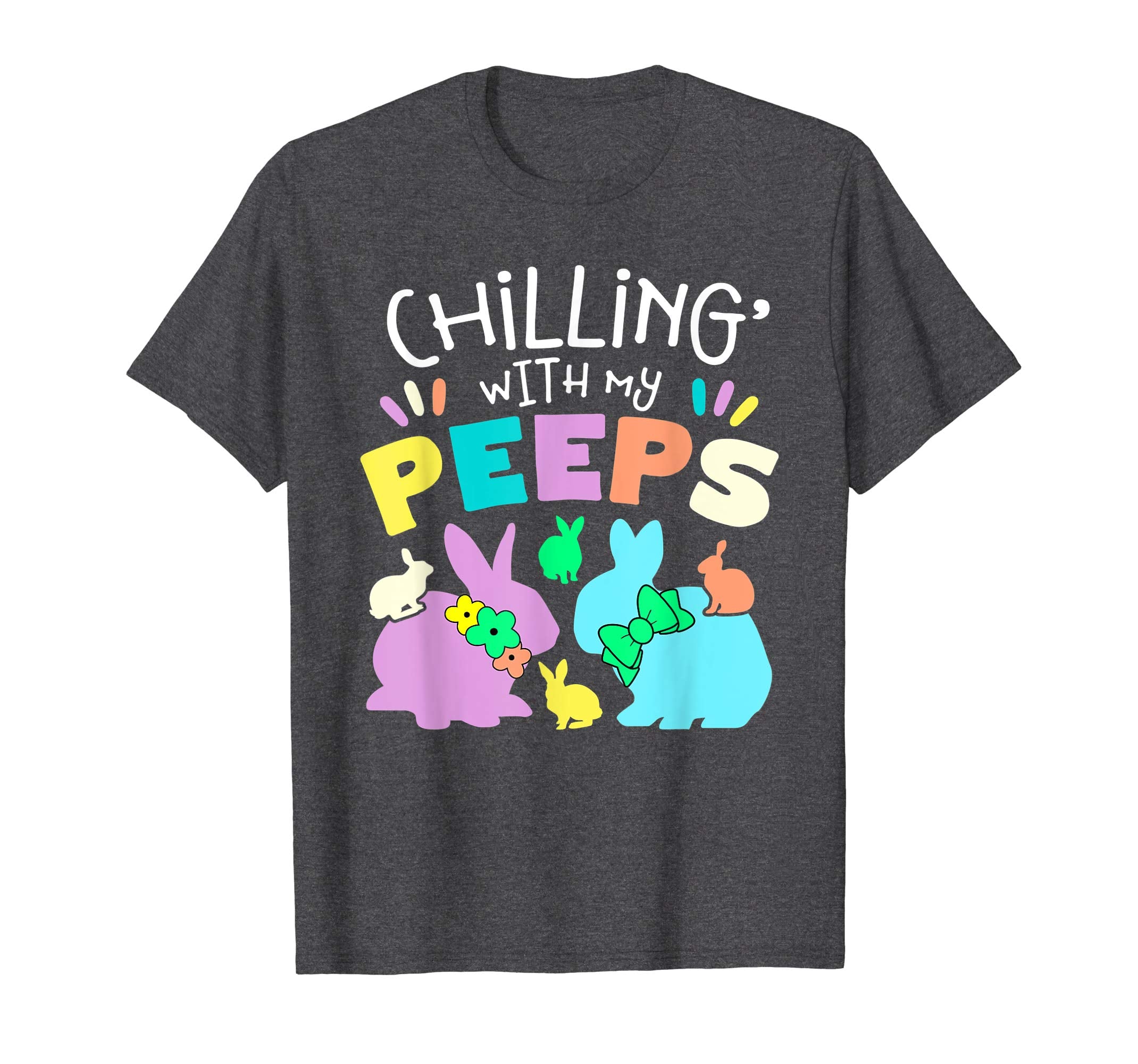 Chillin With My Peeps Happy Easter Kids Boys Girls T Shirt