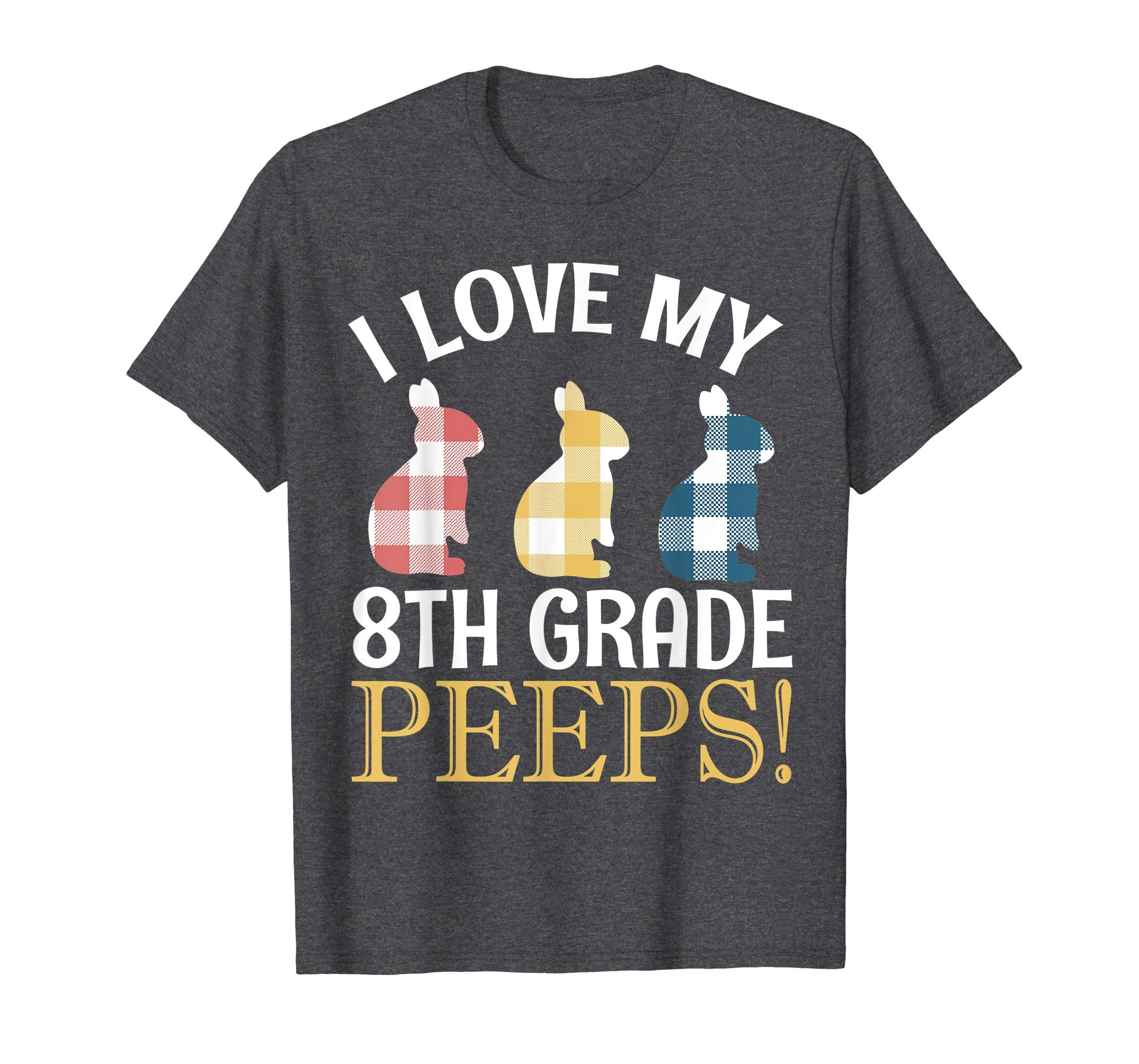 I Love My 8TH Grade Peeps Bunnies Vintage Retro Easter Shirt