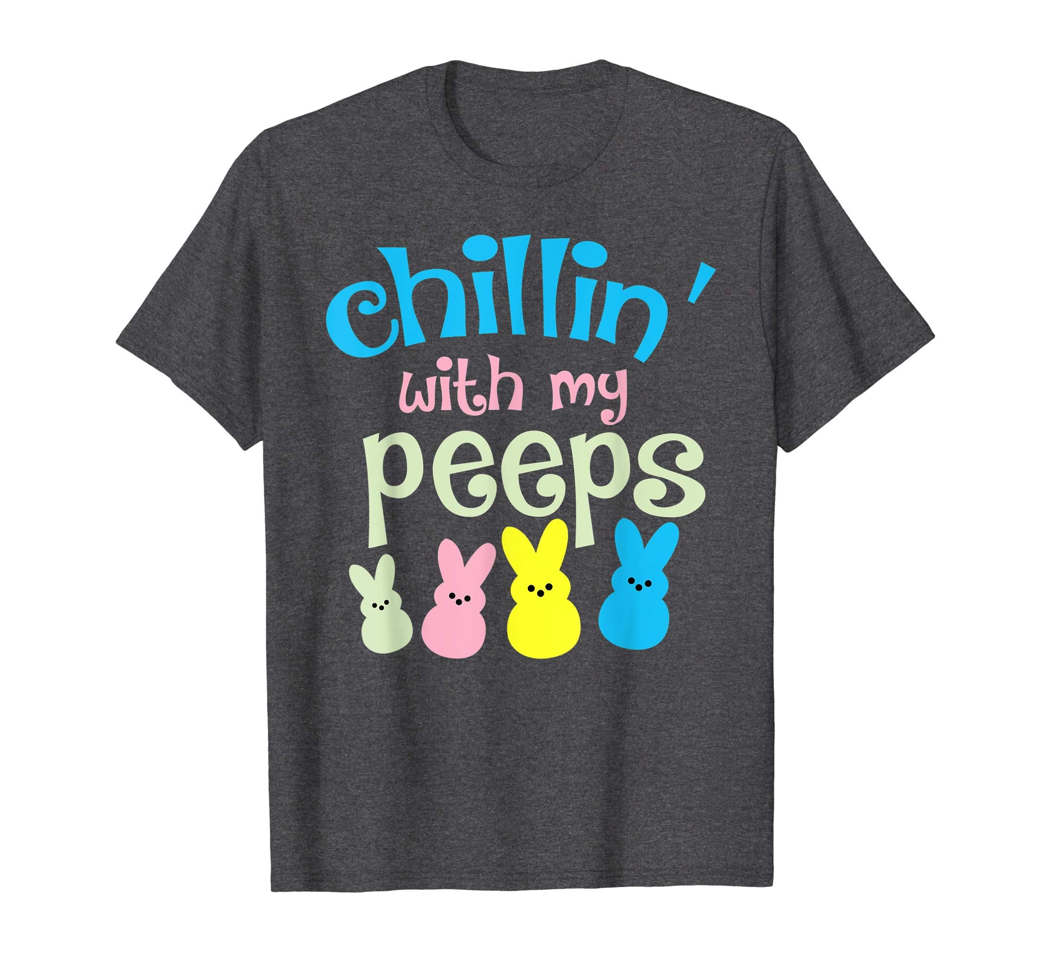 Funny Chillin' With My Peeps Easter Bunny For Kids T-shirt
