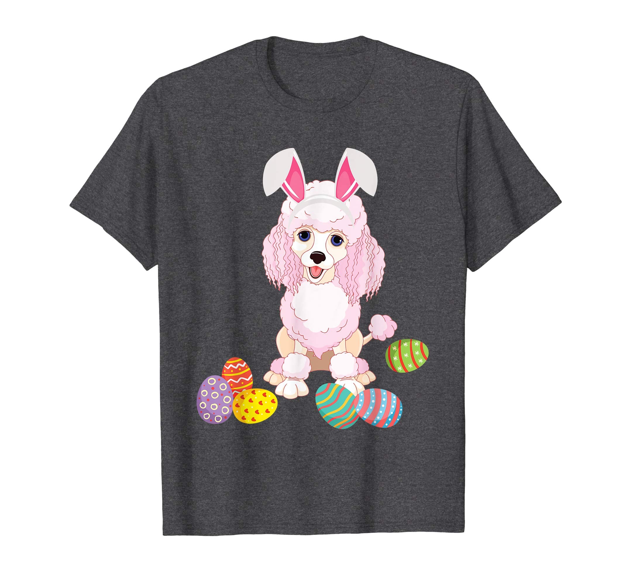 Poodle Dog Bunny Rabbit Hat Playing Easter Eggs Happy Shirt