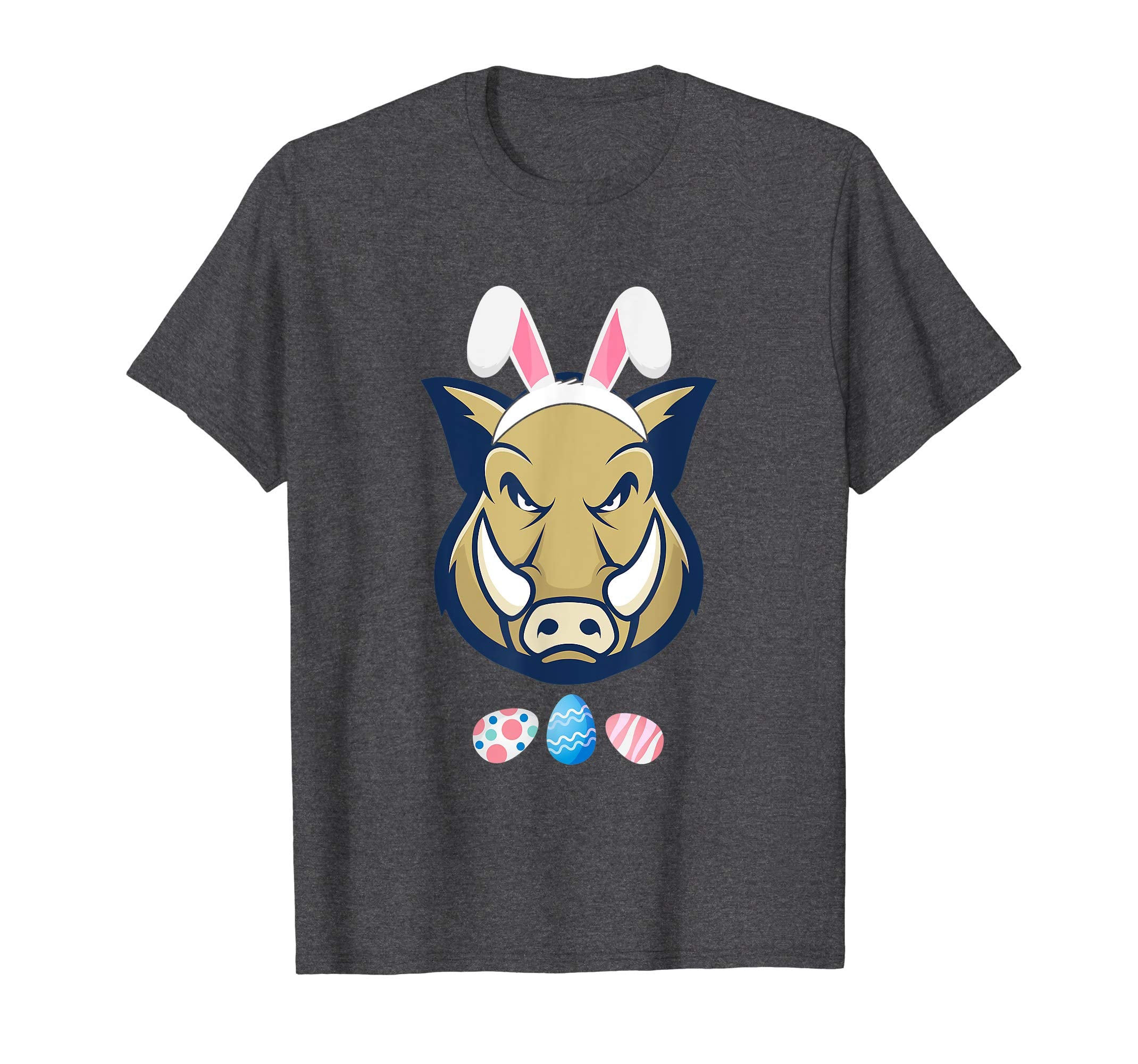Funny Easter Boar With Bunny Ears And Eggs T Shirt