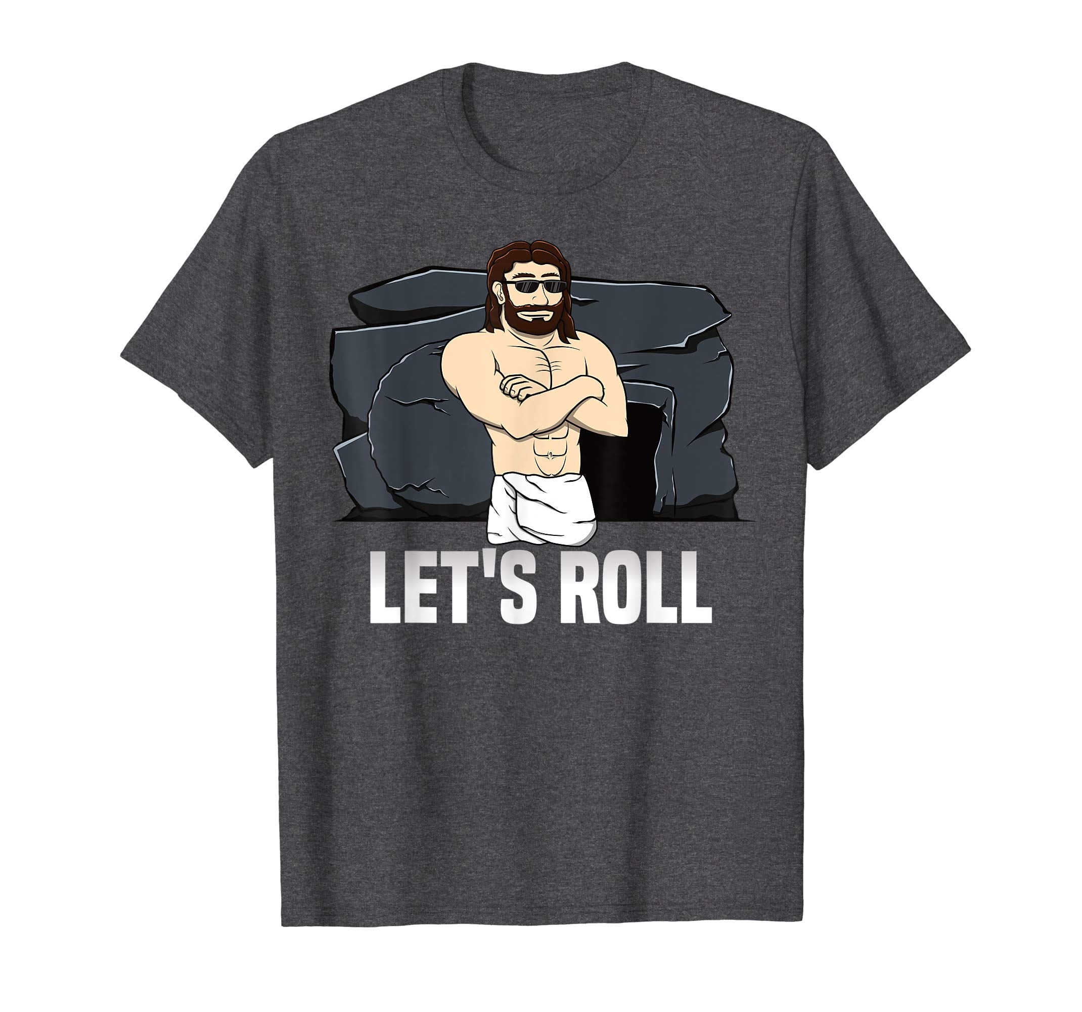 Easter Jesus T Shirt Resurrection Stone Rolling Let's Roll