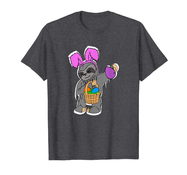 Mens Funny Sloth Shirt Cool Easter Basket Gift Idea