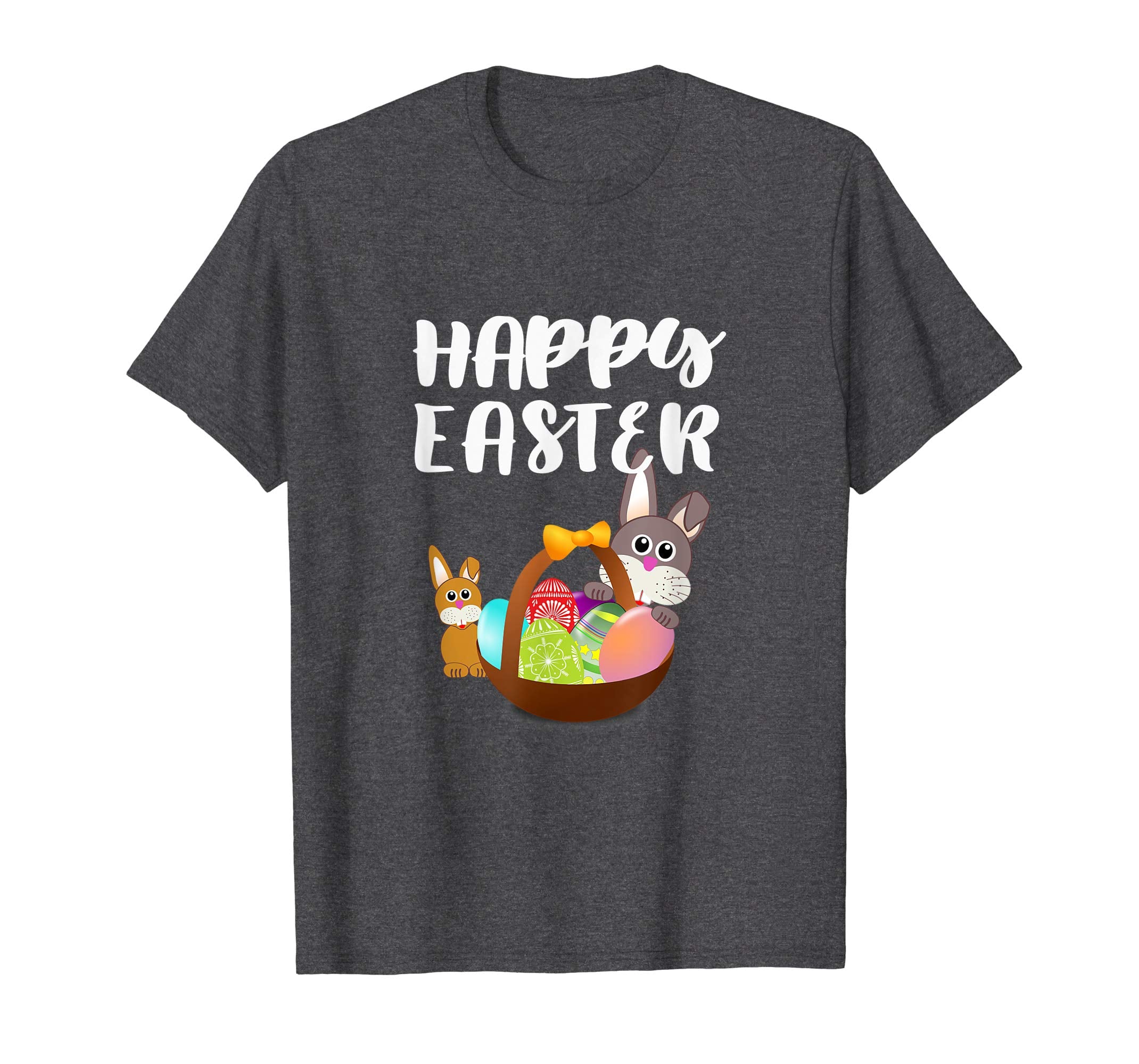 Happy Easter Bunny Tee Shirt With Easter Eggs Tee