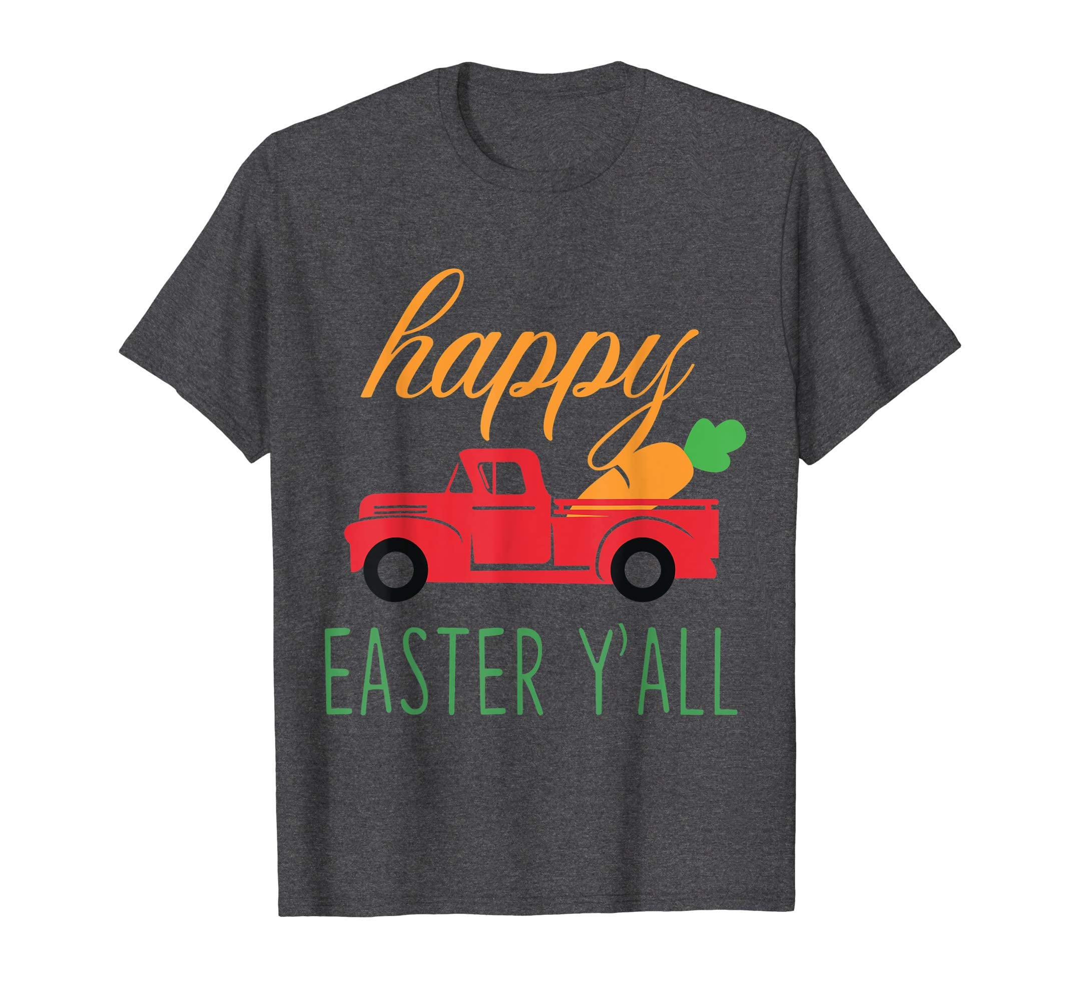 Womens Happy Easter Yall Red Truck With Carrot Shirt Toddler
