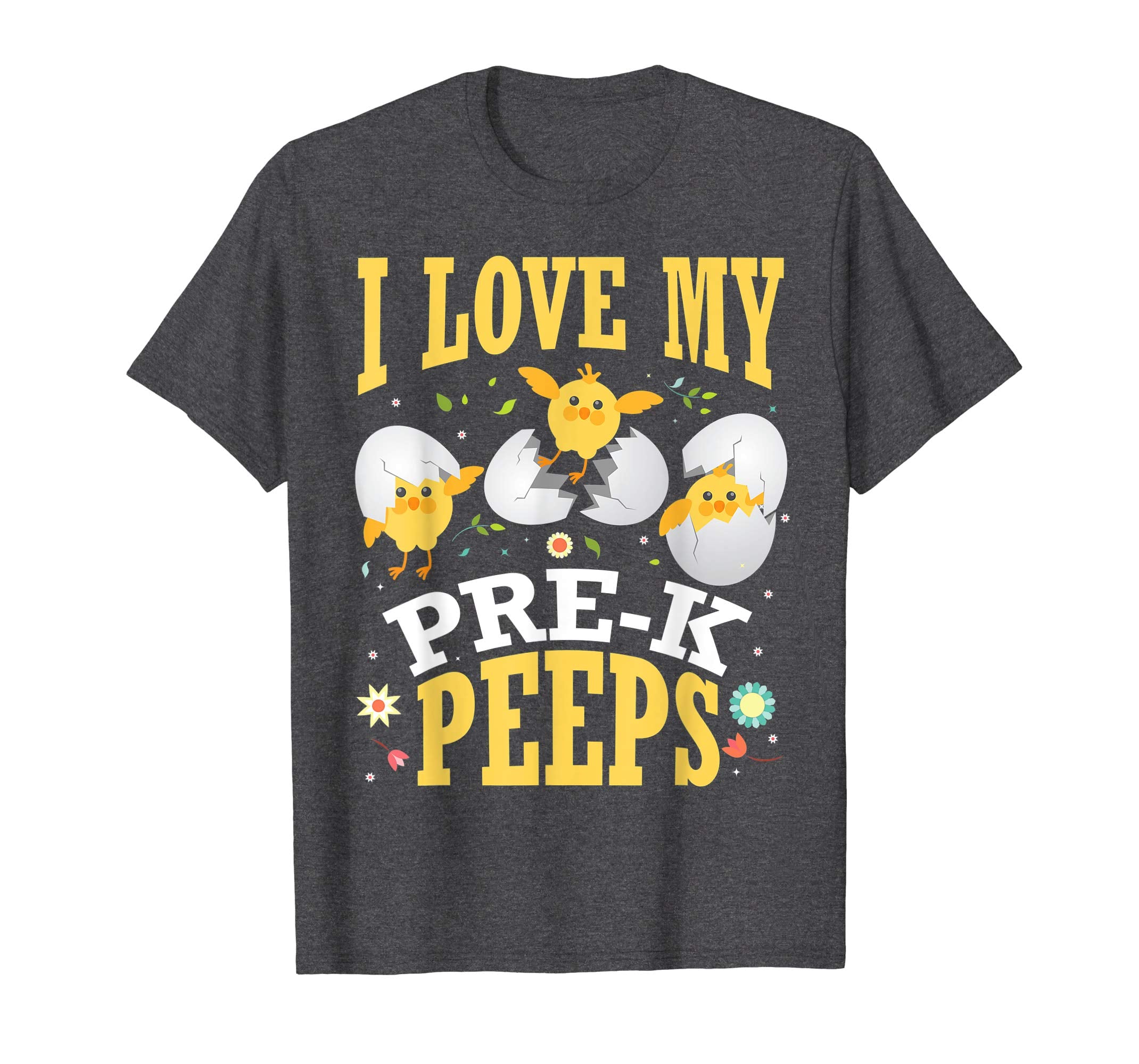 I Love My Pre-k Peeps Chicks Happy Easter Teacher Shirt