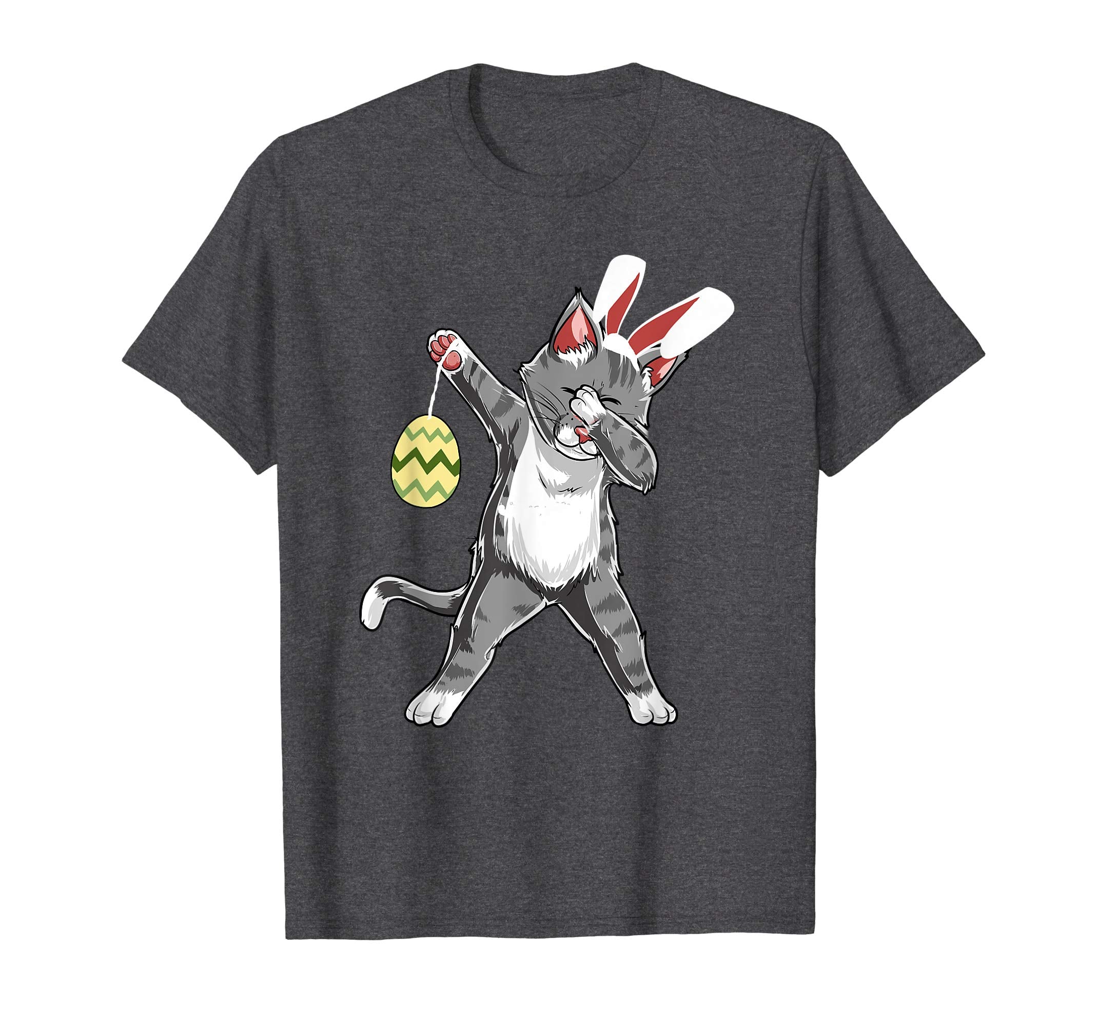 Happy Easter Shirt Dabbing Cat Bunny Easter