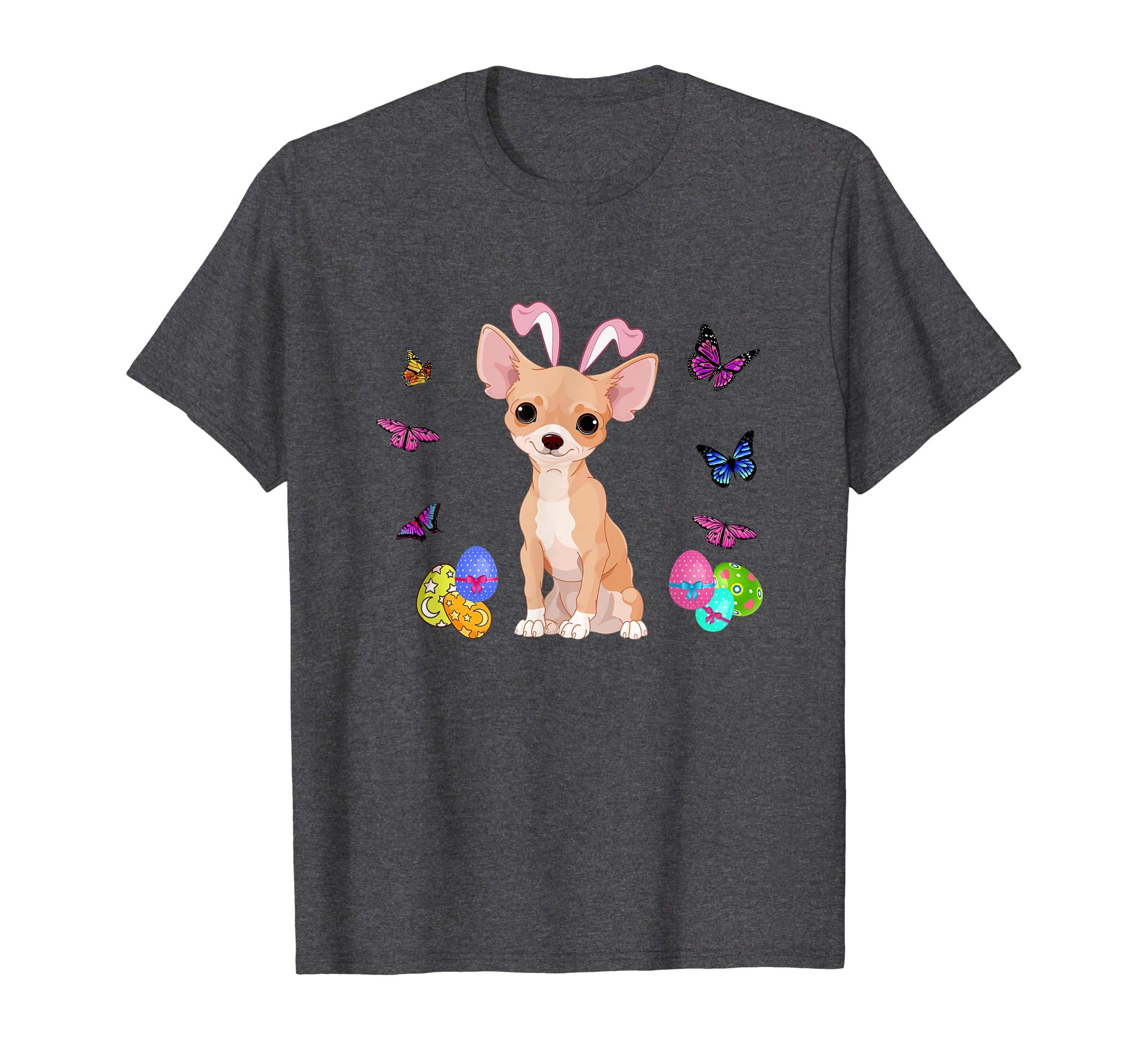 Chihuahua Bunny Rabbit Happy Easter Day T-Shirt