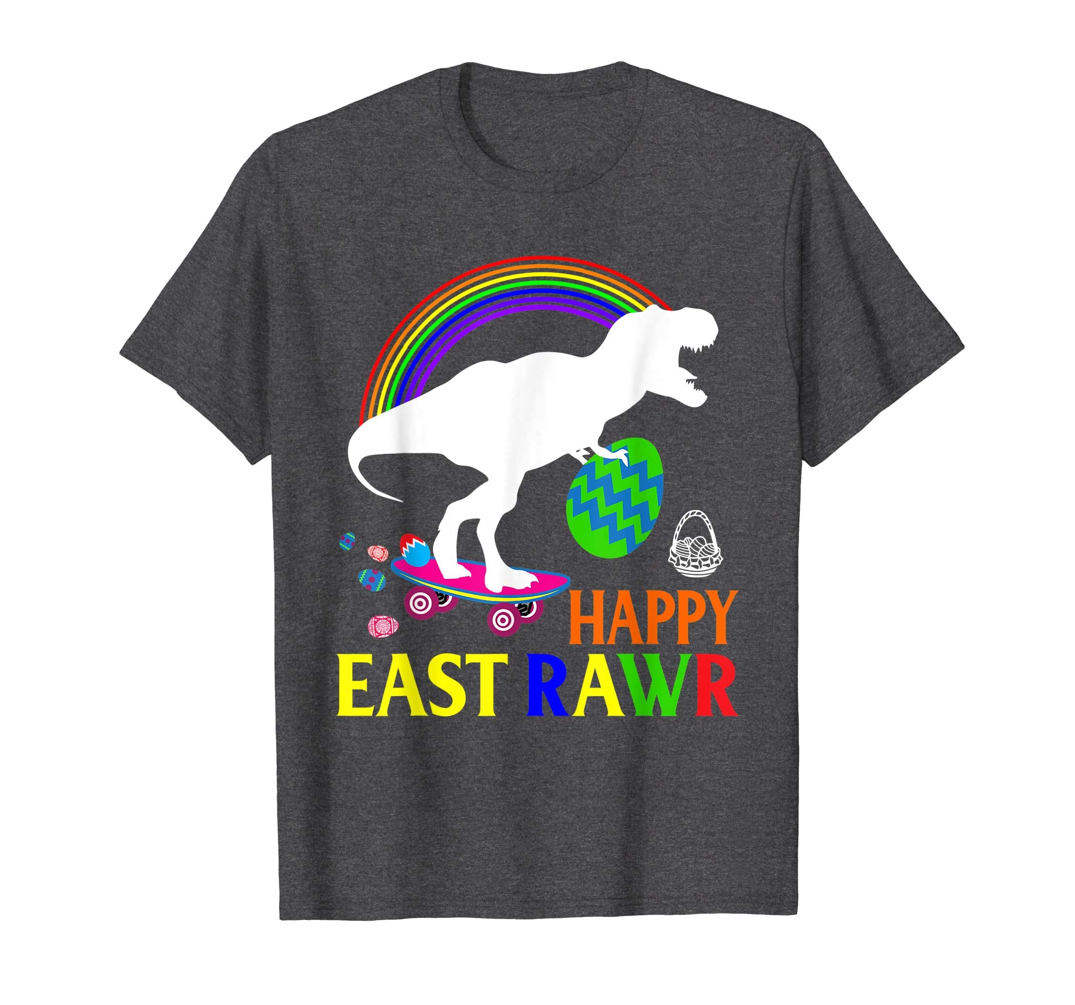 Happy East Rawr T Shirt T Rex Dinosaur Easter Bunny Egg Kids