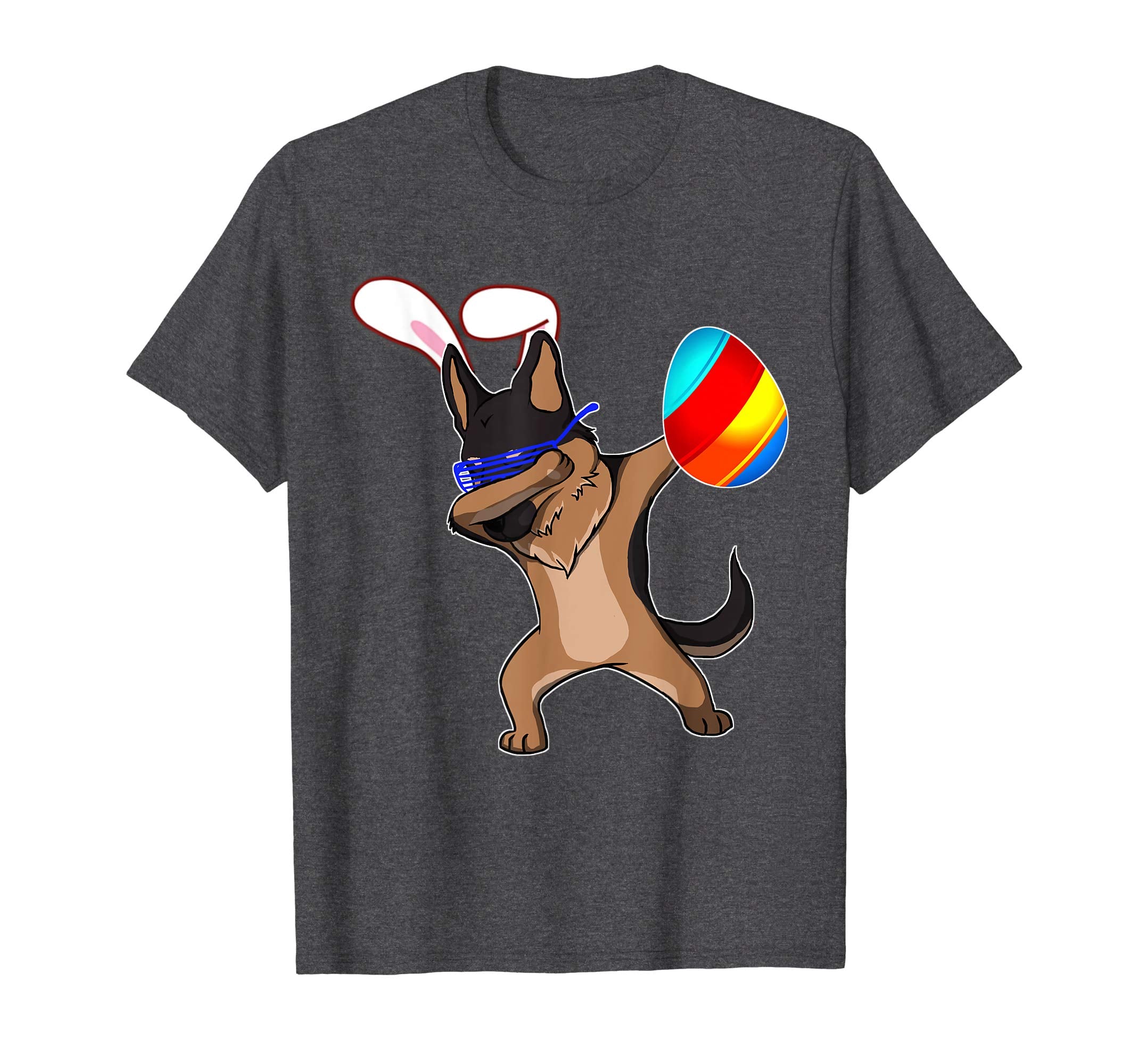 Easter Bunny Dabbing German Shepherd Dog Tshirt Egg Ears