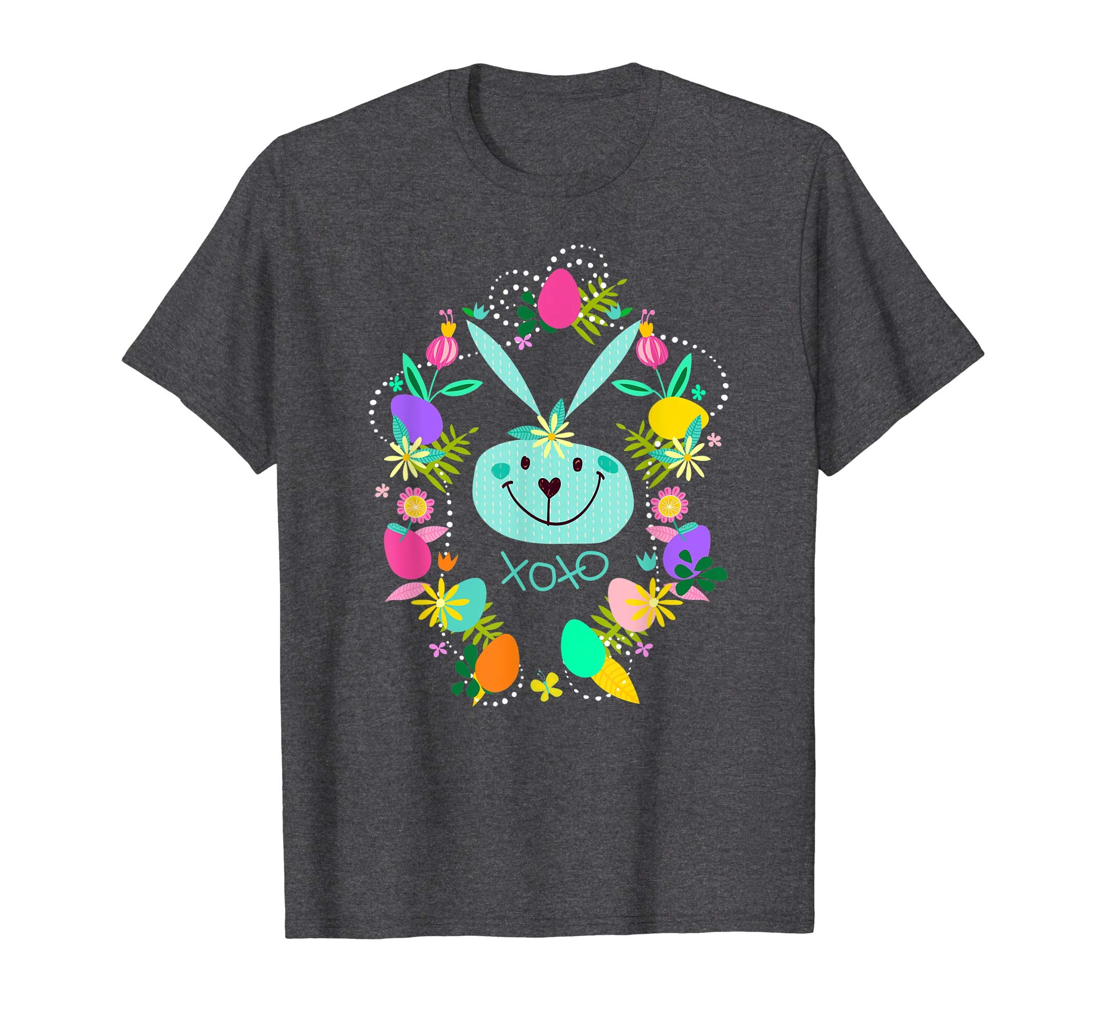 Cute Easter T-Shirt Bunny Flowers for Women and Girls