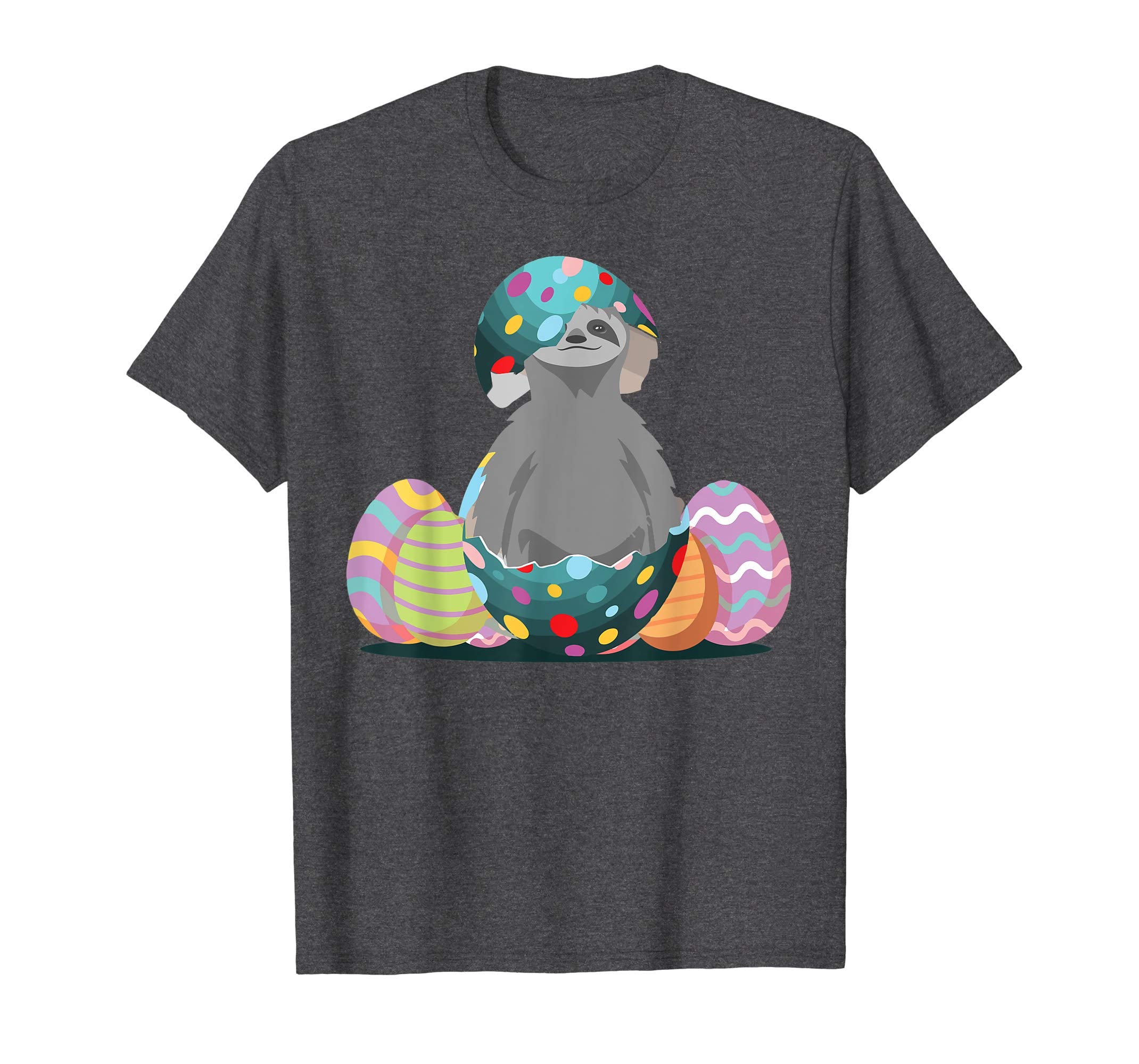 Cute Easter Eggs Sloth Shirts Gifts For Boys Girls Kids