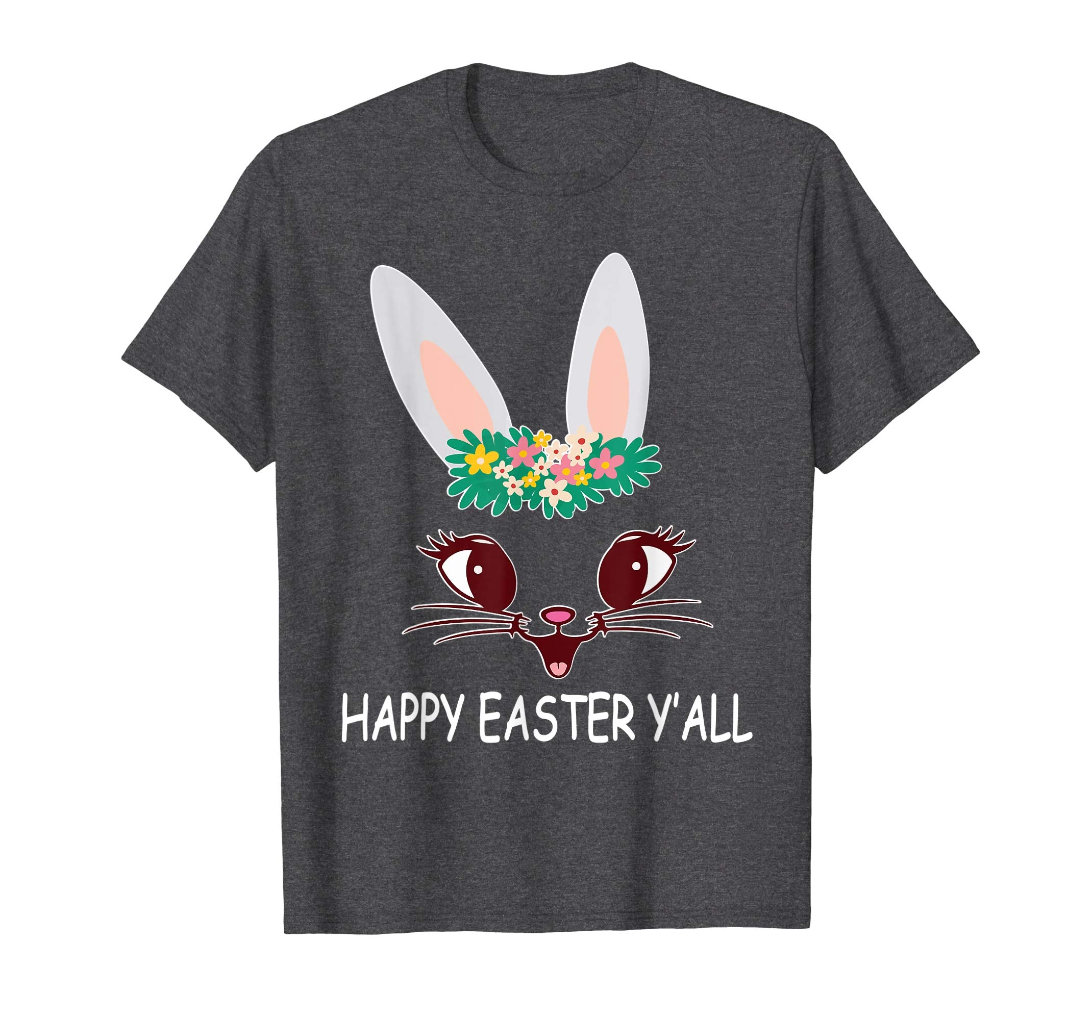 Flowers Bunny Rabbit Emotion Face Shirt Happy Easter Y'all