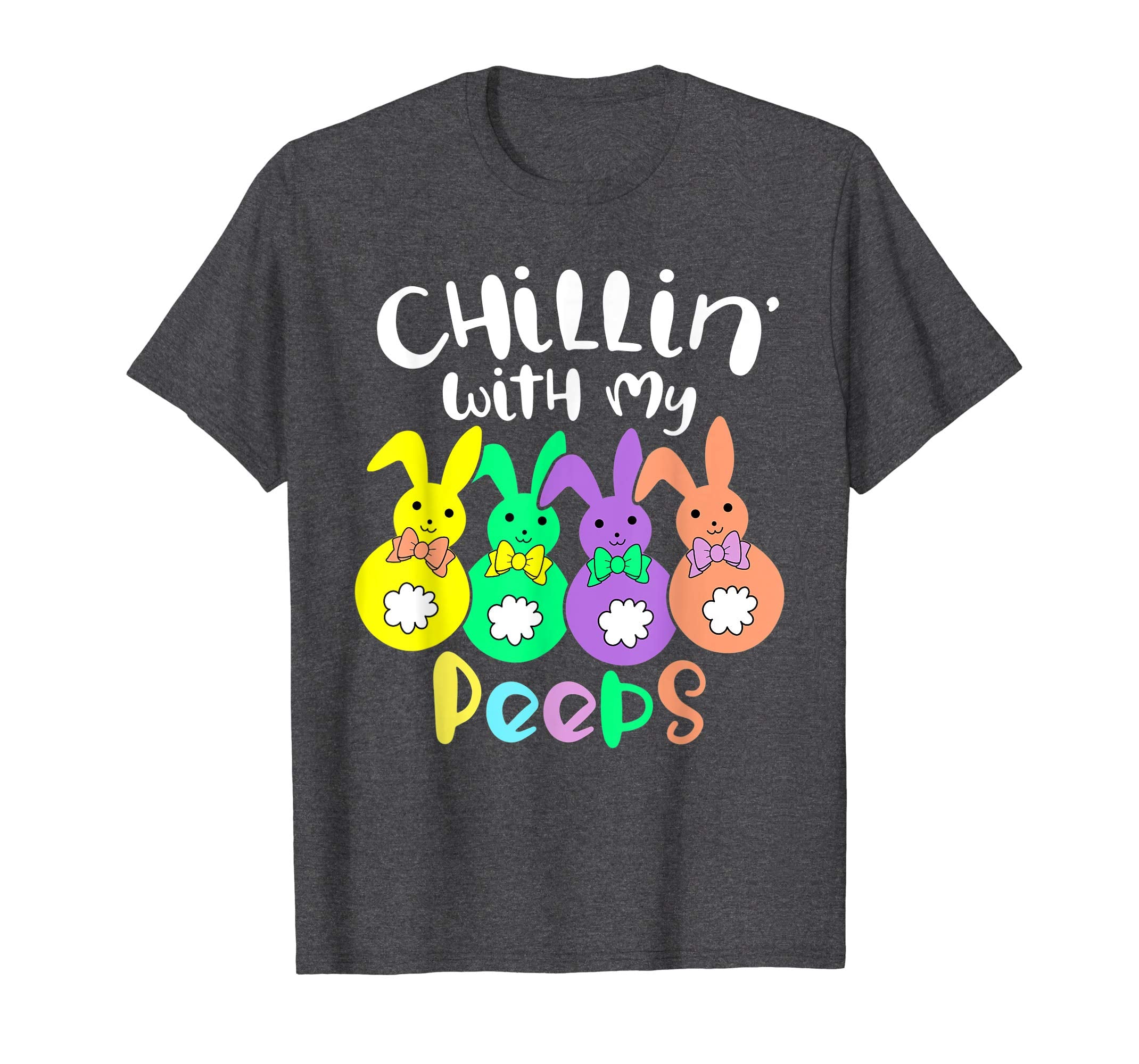 Chillin With My Peeps Happy Easter Kids Boys Girls T Shirt